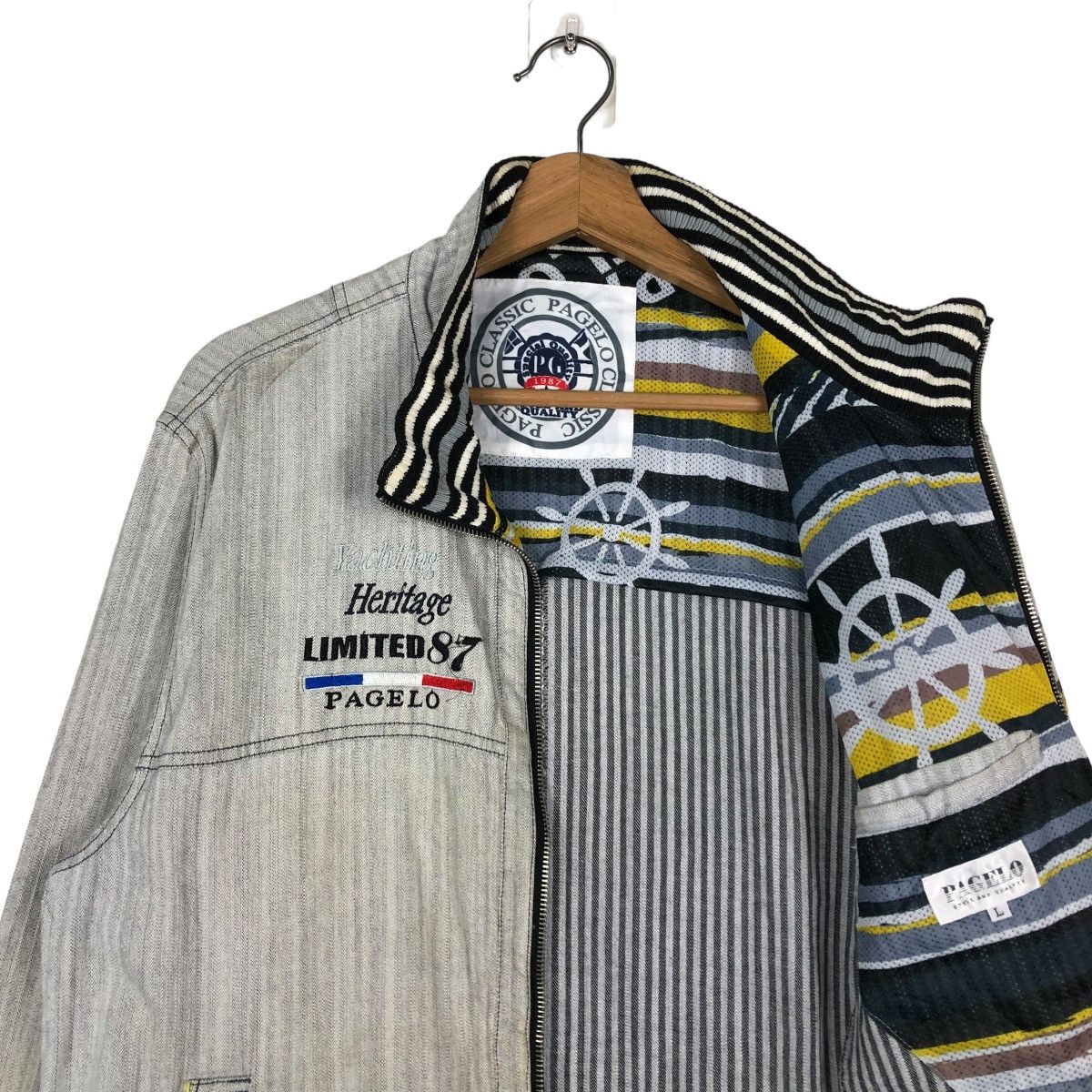 Hysteric Glamour 🔥VINTAGE BIKER JACKET PAGELO JAPAN BIG LOGO Size US L / EU 52-54 / 3 - 12 Thumbnail