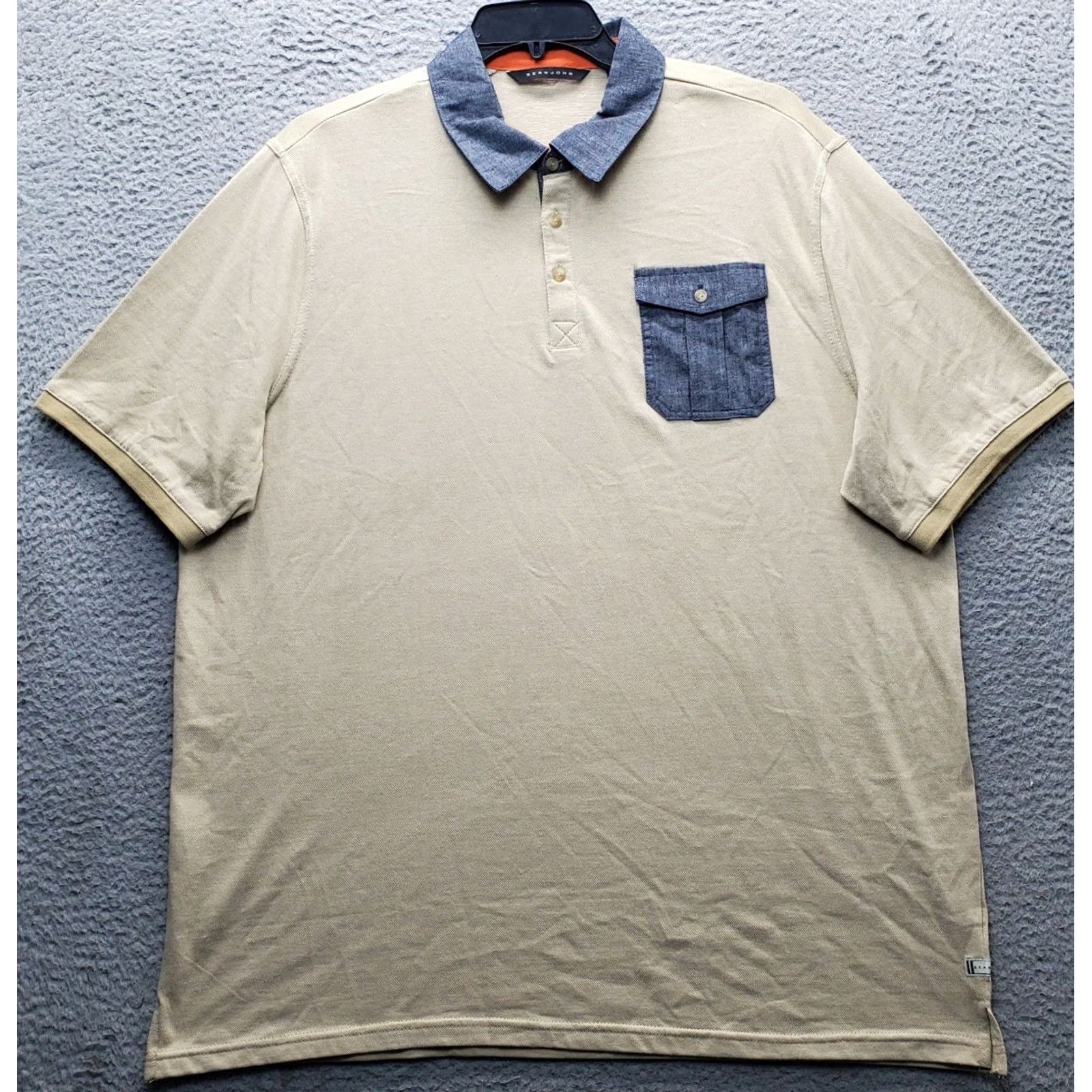 Sean John Sean John Polo Shirt Mens 3XL Multicolor Short Sleeve Chest Pocket Side Slit Popover Shirt Size US XXL / EU 58 / 5 - 2 Thumbnail