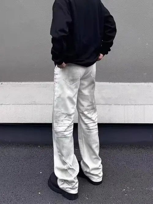 VIBE Dirty Washing Baggy Ripped Stacked Jean Size US 27 - 7 Thumbnail