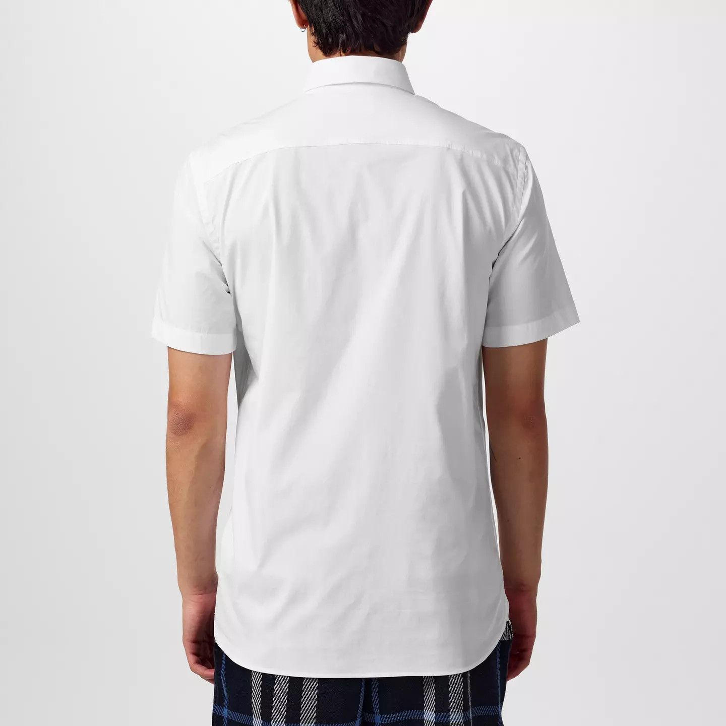 Burberry o1g2r1mq0426 Embroidered Sherfield Ekd Button Shirt in White Size US S / EU 44-46 / 1 - 3 Thumbnail