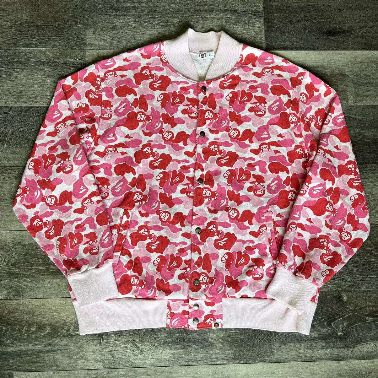 Bape Baby Milo ABC Camo Varsity Jacket Size US XL / EU 56 / 4 - 1 Thumbnail