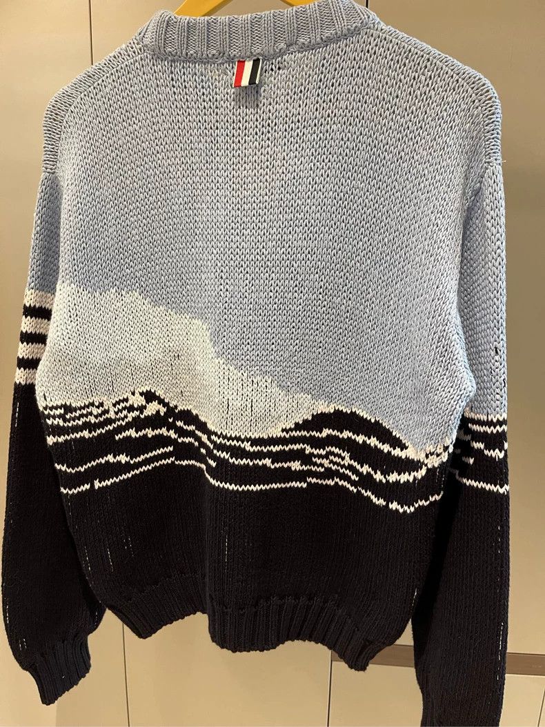 Thom Browne Thom browne Light blue and navy blue classic four-striped d Size US M / EU 48-50 / 2 - 5 Thumbnail