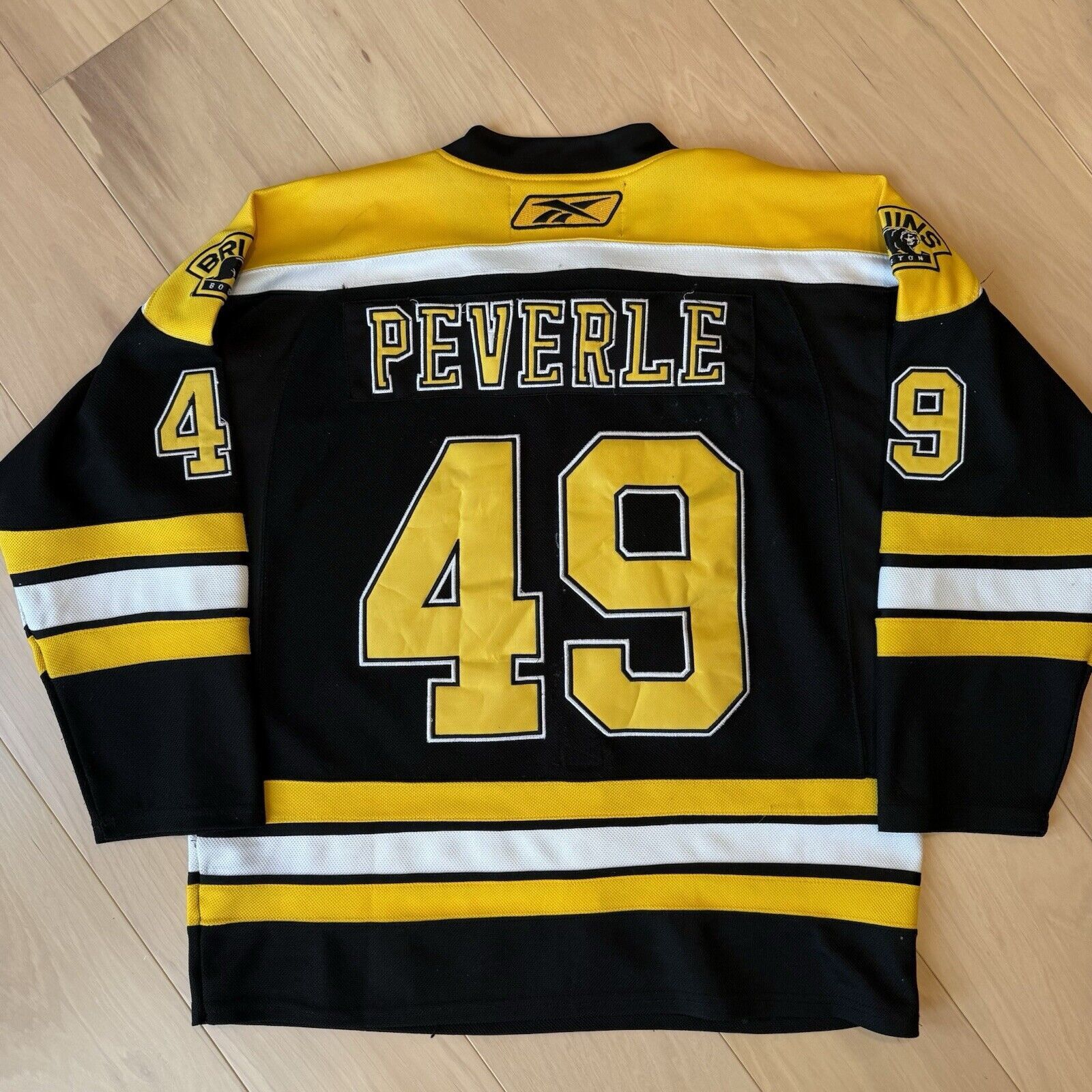 NHL × Reebok Rich Peverley Boston Bruins Jersey 50 Black Yellow NHL CCM Size US M / EU 48-50 / 2 - 8 Thumbnail