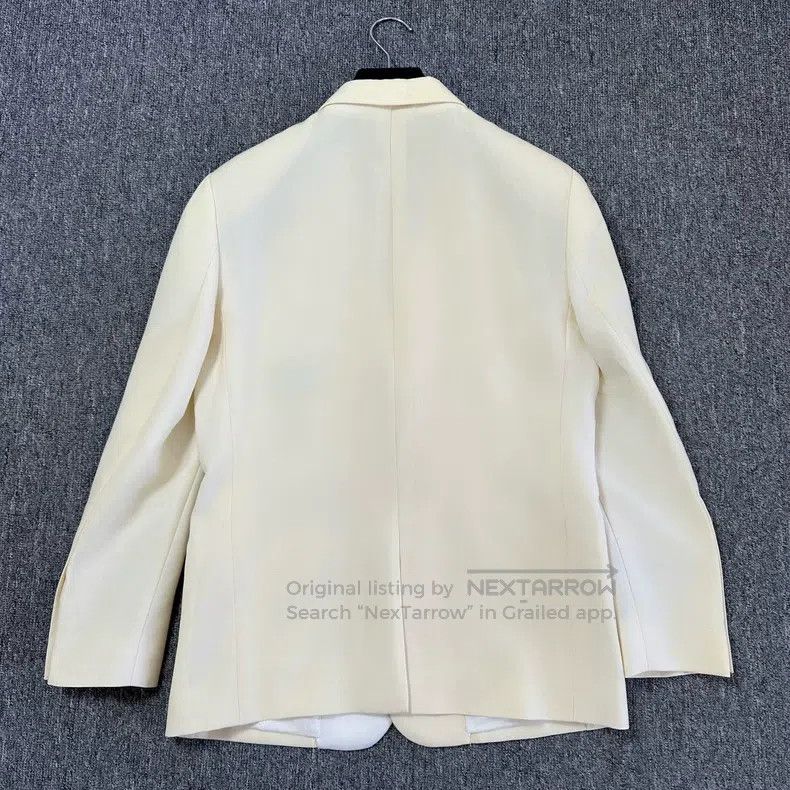Dior Dior Ivory Asymmetrical Satin Lapel Suit Jacket Size US M / EU 48-50 / 2 - 3 Thumbnail