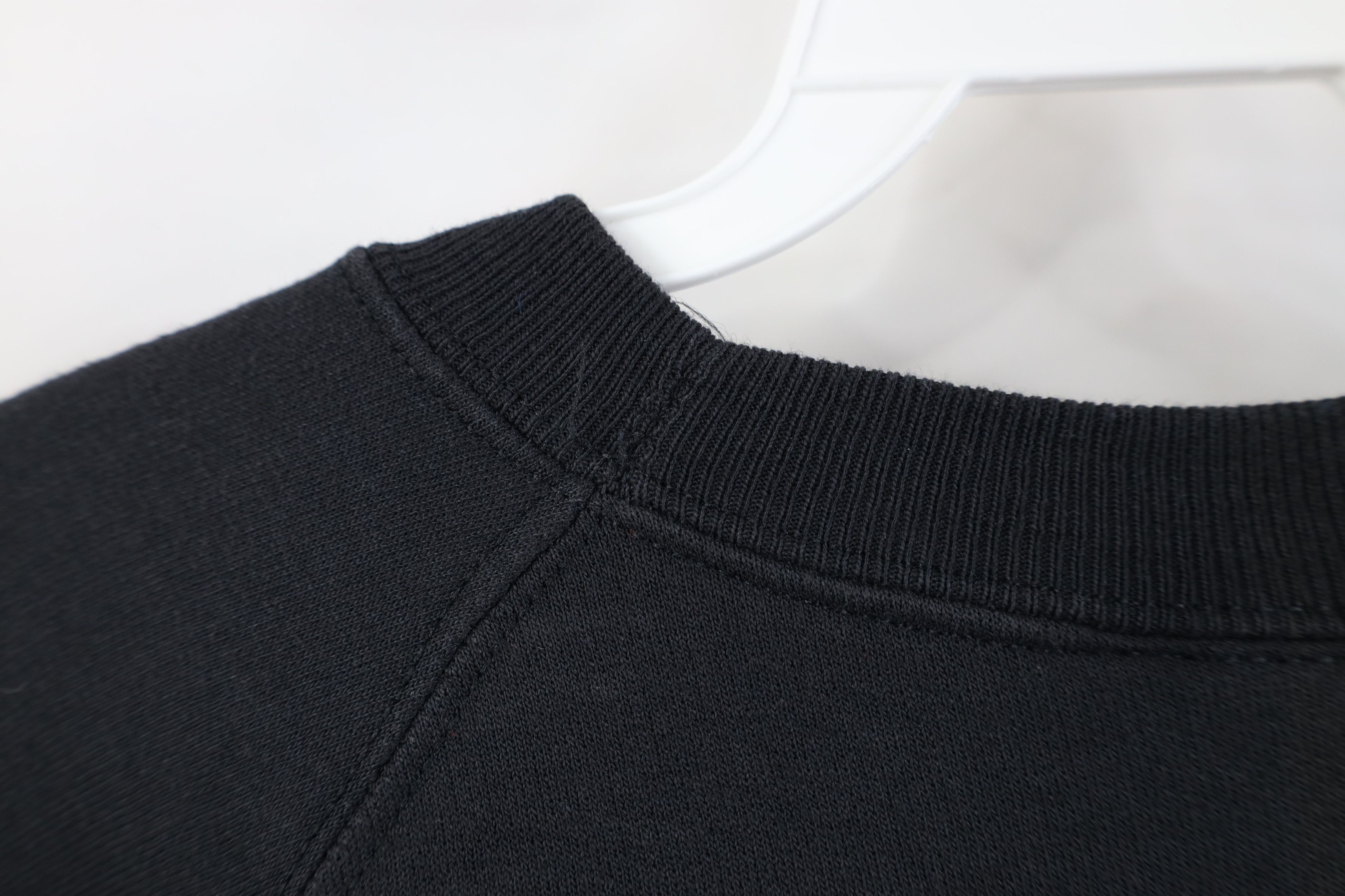 Vintage Vintage 90s Streetwear Blank Crewneck Sweatshirt Black Size XL / US 12-14 / IT 48-50 - 9 Thumbnail