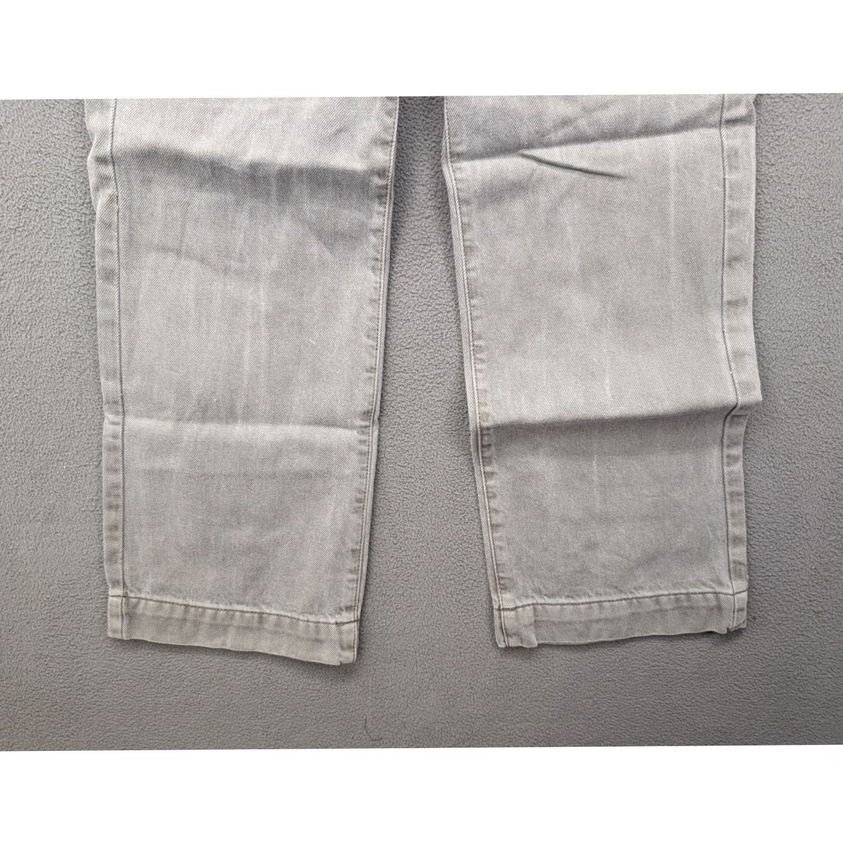 Vintage American Eagle Womens Gray Denim Wide-Leg Cropped Button Fly Jeans Size 0 Size 25" / US 0 / IT 36 - 4 Thumbnail