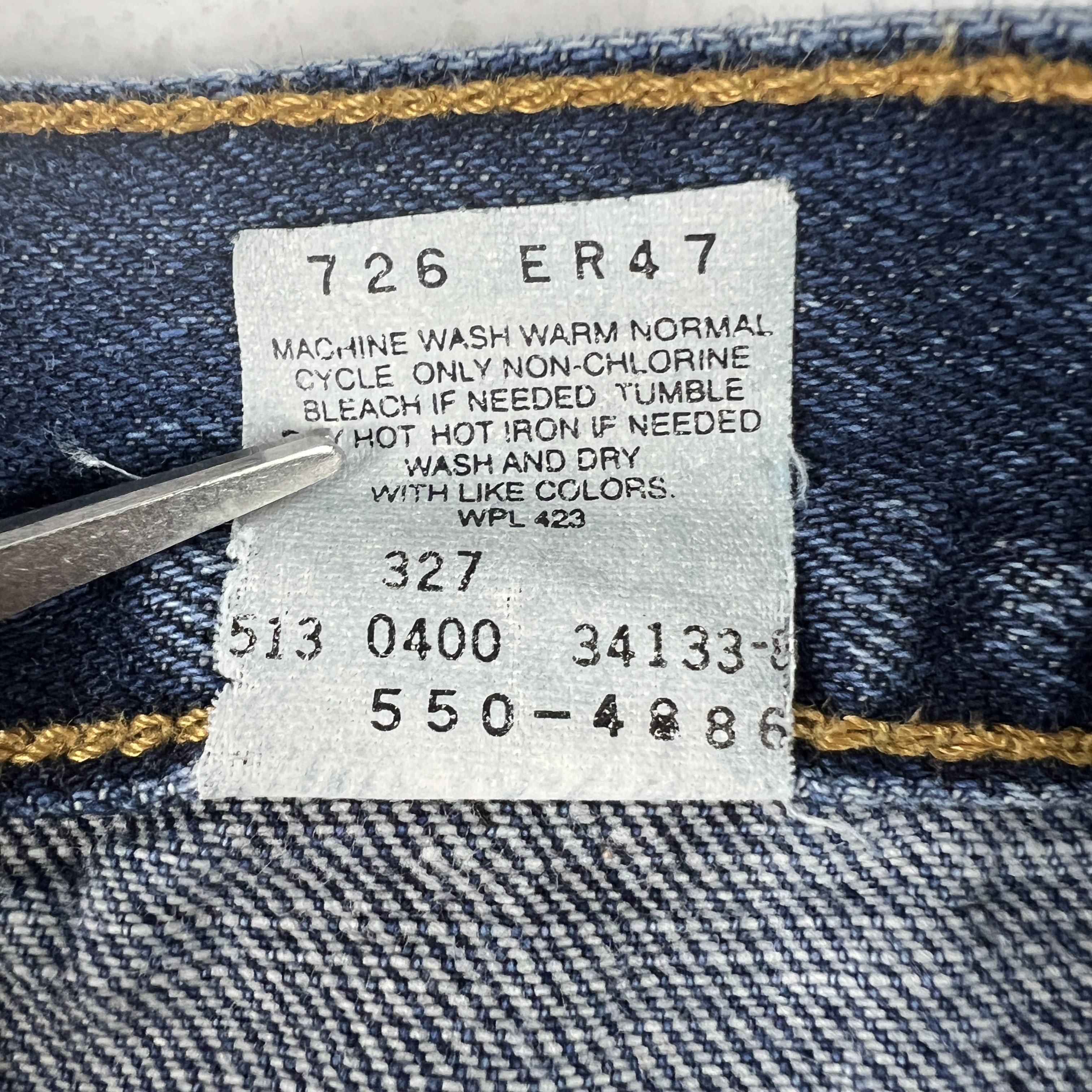 Levi's × Vintage Y2K Levi's Jeans 550 Relaxed Dark Blue Faded Cotton Denim Size US 34 / EU 50 - 7 Thumbnail