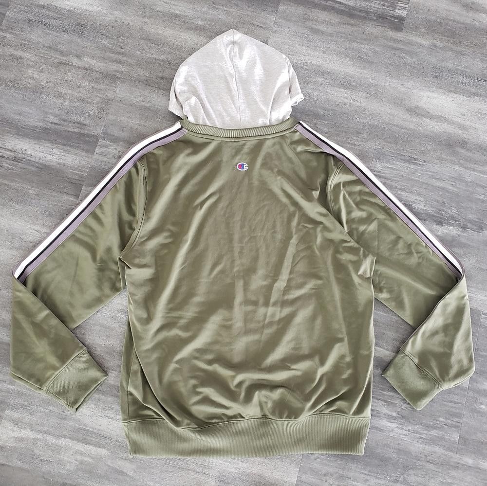 Champion Olive Grey Champion Hoodie Long Sleeve Size US L / EU 52-54 / 3 - 2 Thumbnail