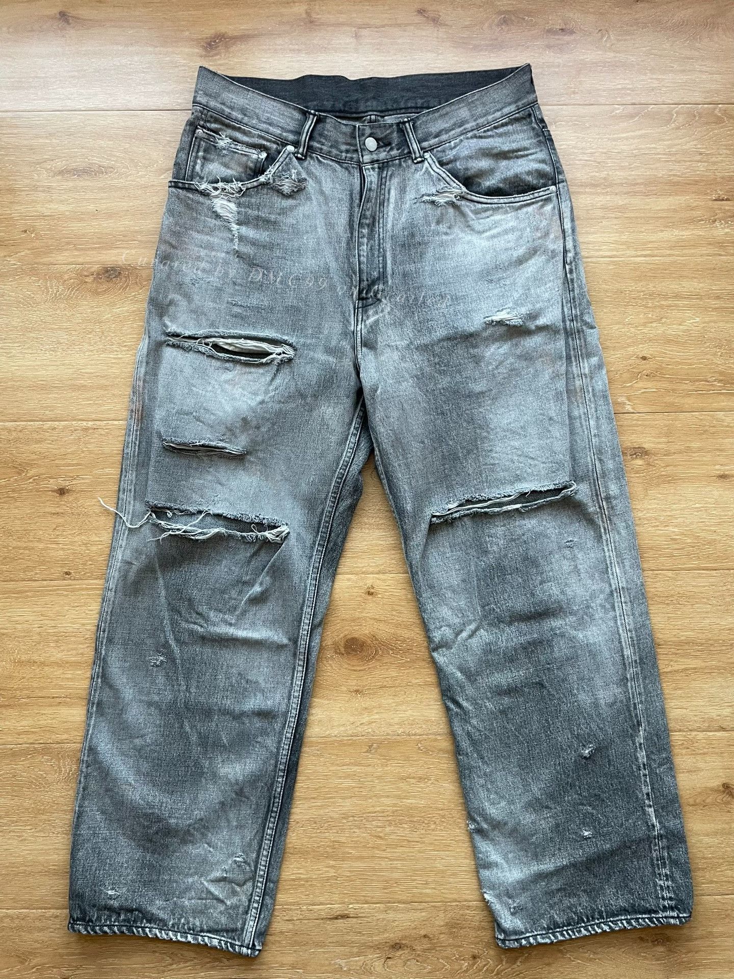 Other Ancellm Distressed Gray Jeans Size US 26 / EU 42 - 1 Thumbnail
