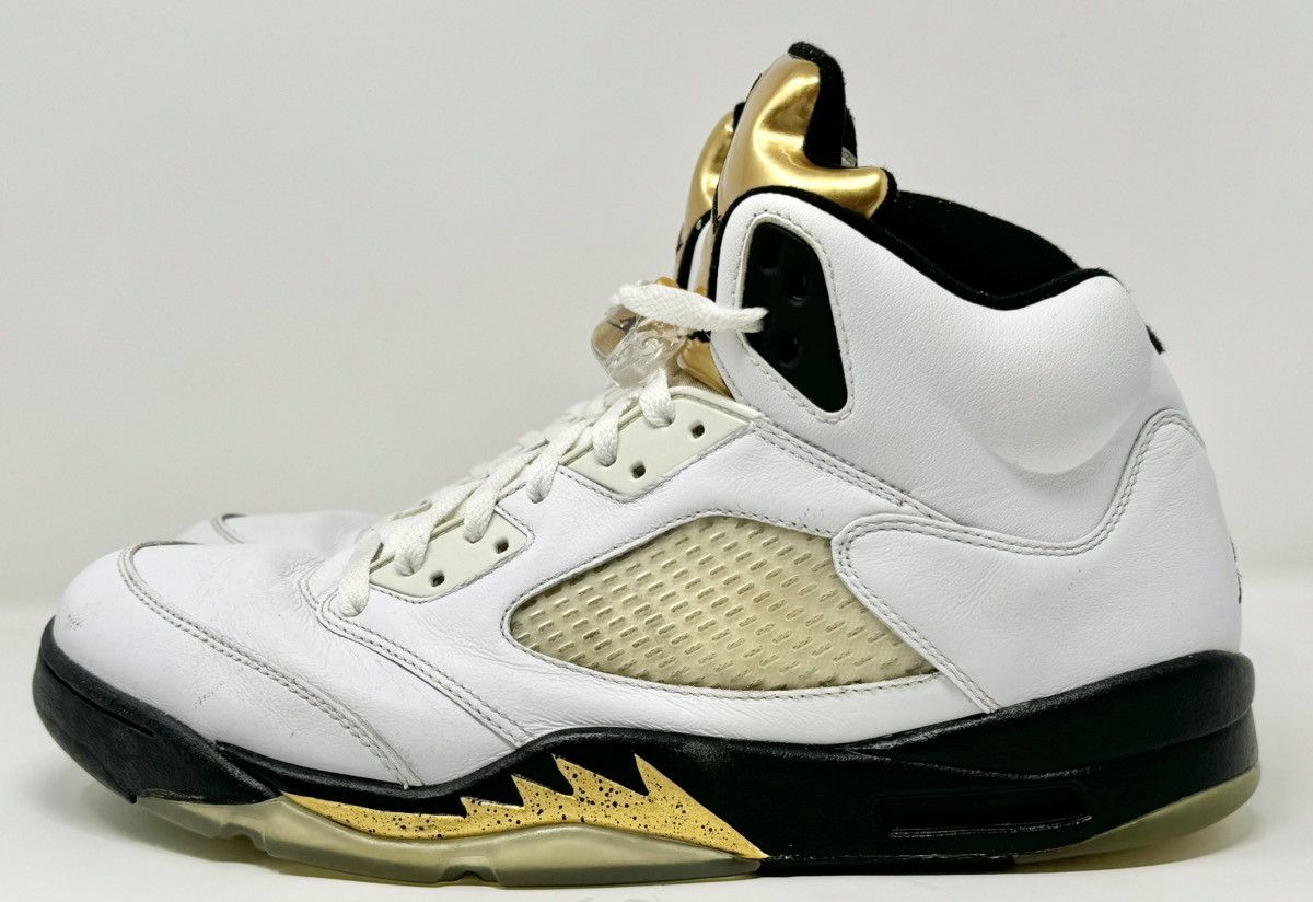 Jordan Brand × Nike Nike Air Jordan V 5 Olympic Gold 2016 Retro size 13 Size US 13 / EU 46 - 2 Thumbnail