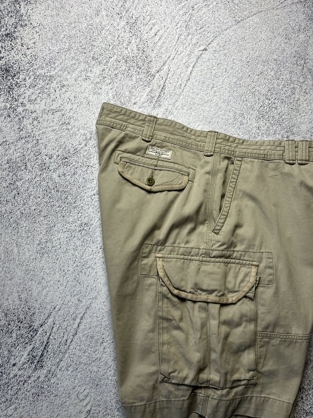 Polo Ralph Lauren Vintage Polo Ralph Lauren Distressed Cargo Shorts double kne Size US 42 / EU 58 - 23 Thumbnail