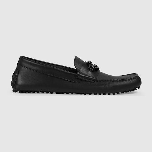 o1s1wg110325 Men's Driver With Interlocking G Shoes in Black