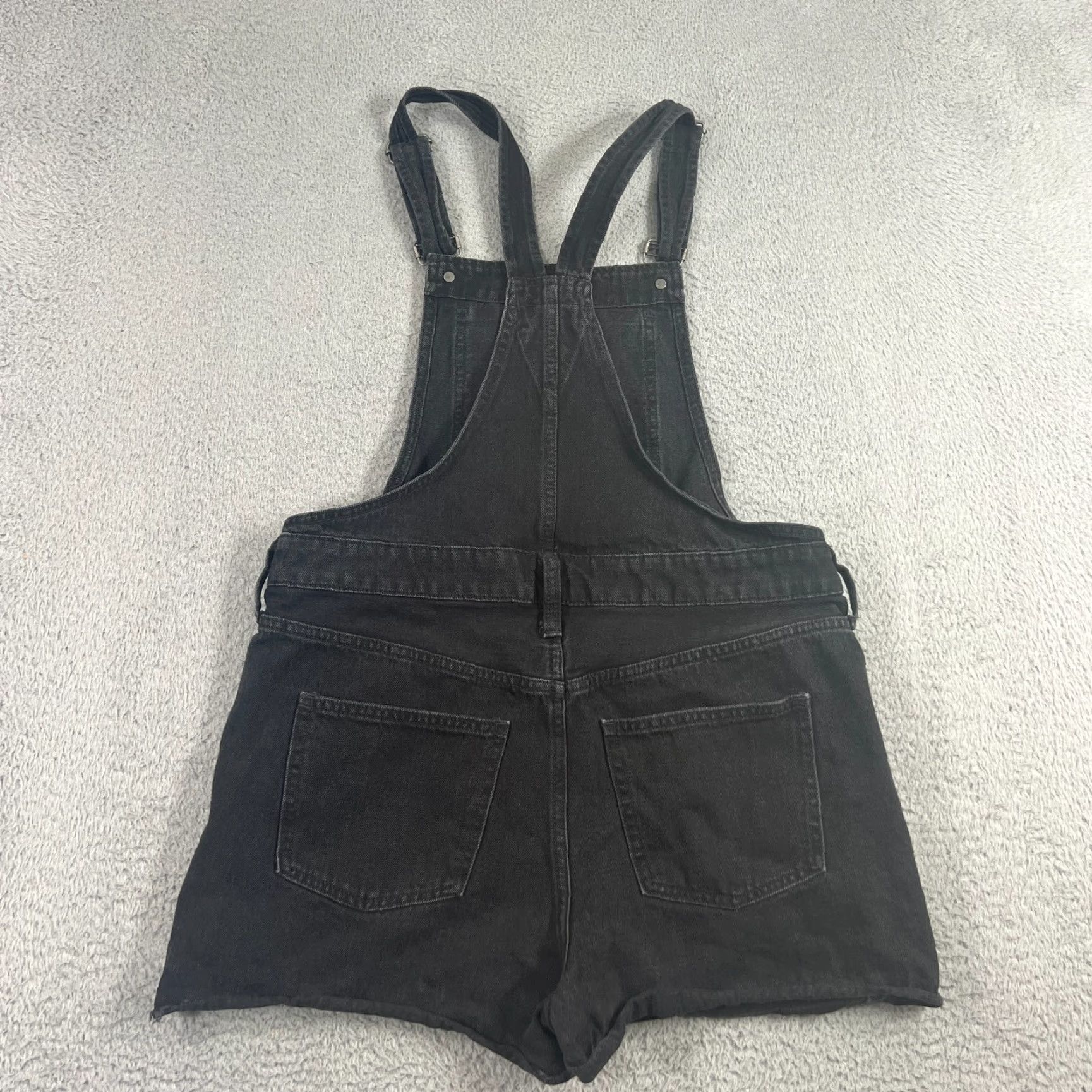 Madewell VINTAGE Madewell Women's Denim Overalls Shorts M Black 90s Adirondack Short Size 32" / US 10 / IT 46 - 7 Thumbnail