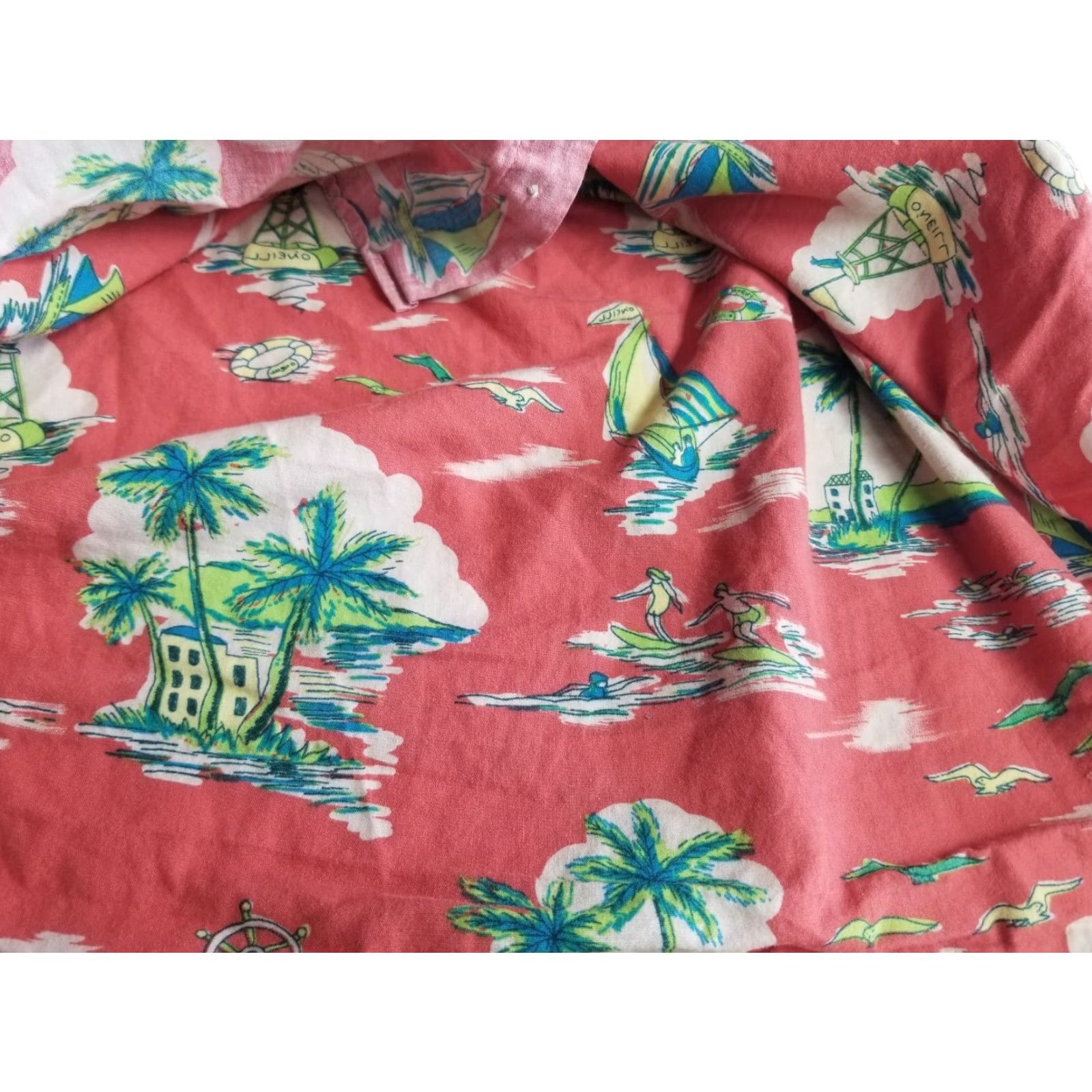 O'Neill O'Neill Mens Hawaiian Shirt Large Button Reverse Floral Short Sleeve Casual Party/Cocktail Travel Cotton Spandex Reversible Button-Up Size US L / EU 52-54 / 3 - 7 Thumbnail