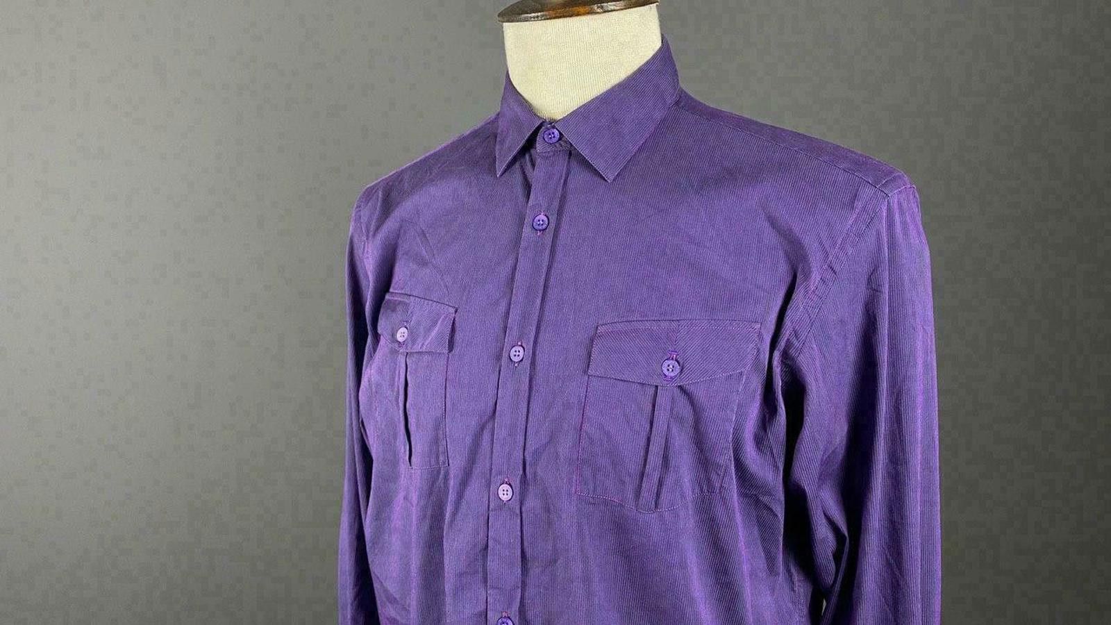 Ted Baker Ted Baker London Purple Double Pockets Shirt Size 4 Size US M / EU 48-50 / 2 - 2 Thumbnail