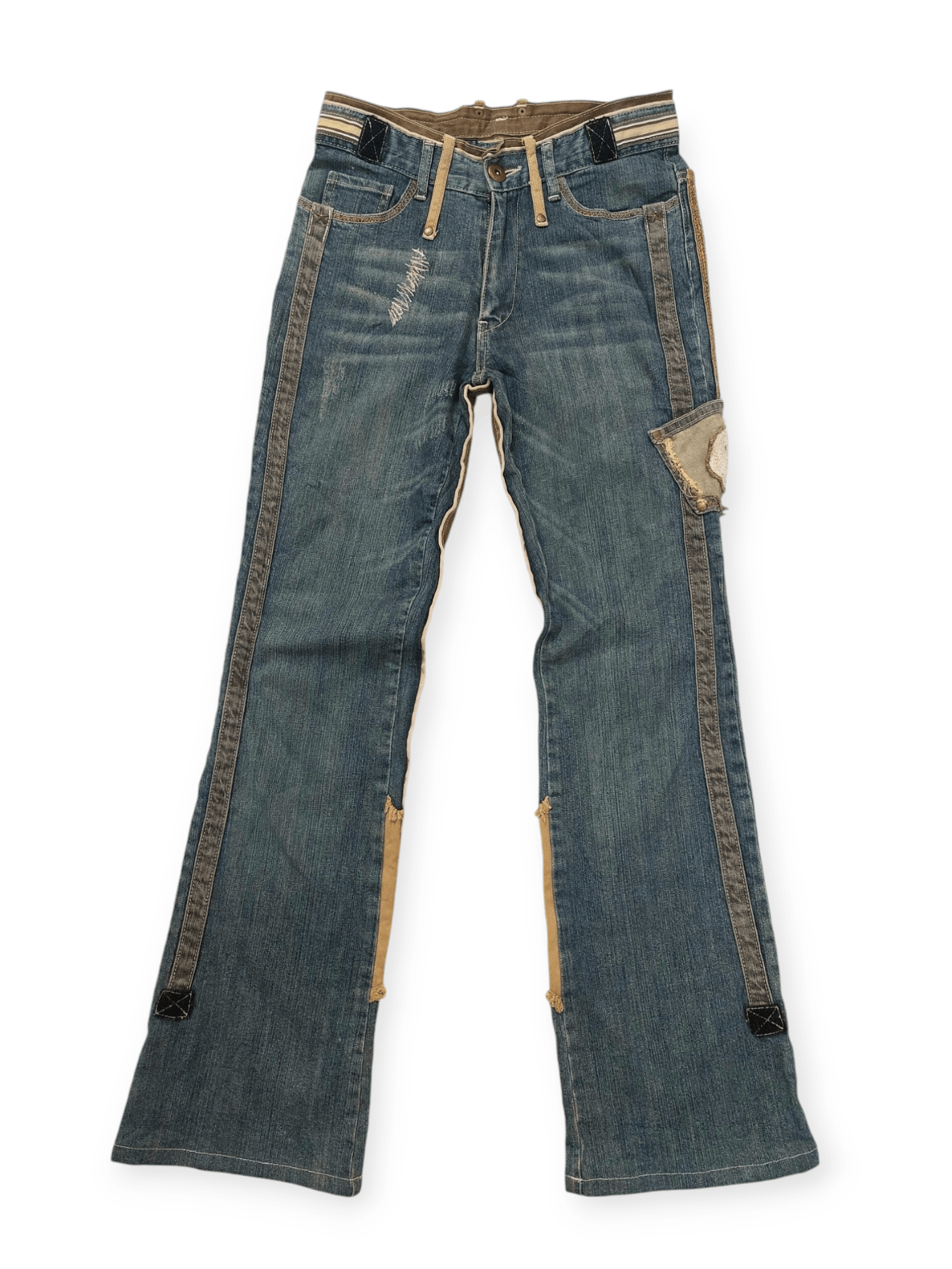 Other Vintage Flare Unopiu Distressed Denim Size 28" / US 6 / IT 42 - 2 Thumbnail