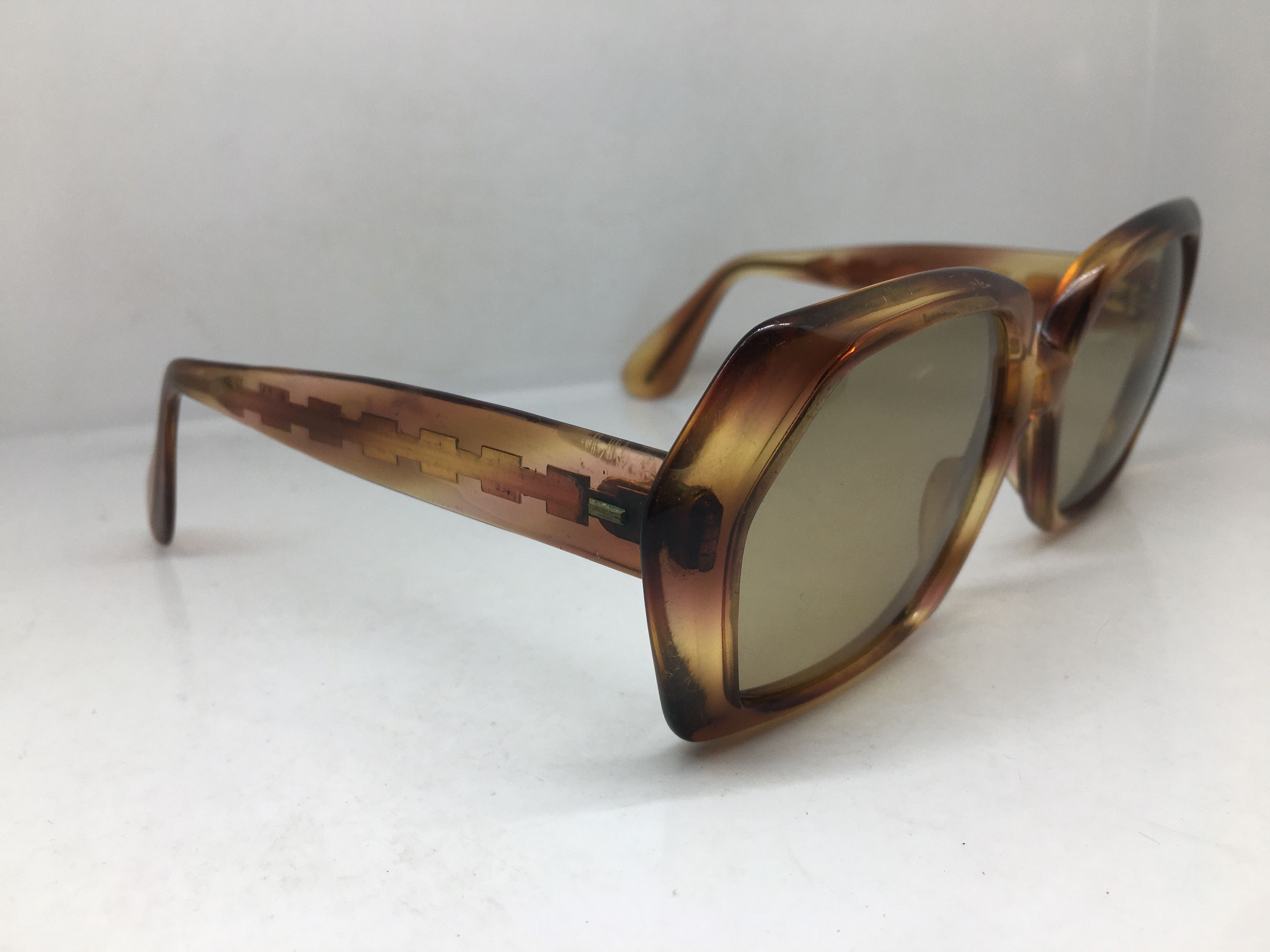 Vintage Vintage REGE Handmade Acetate Sunglasses Frame Glass Lens Size ONE SIZE - 2 Thumbnail