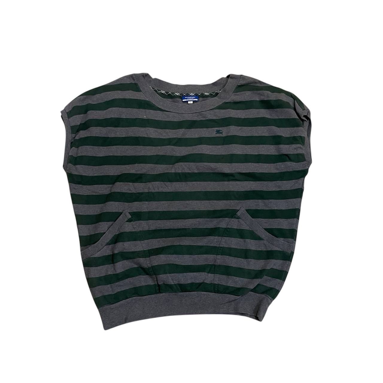 Burberry × Vintage Sleveless Burberry Green Stripe Vest Size US XL / EU 56 / 4 - 1 Thumbnail