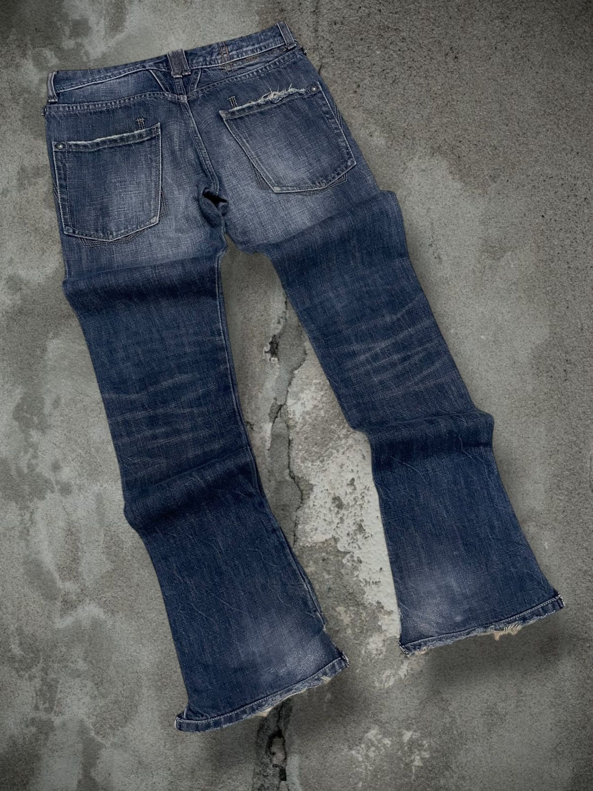 Marithe + Francois Girbaud Vintage 1990s Designer Marithe Francois Girbaud Flared Denim Size US 26 / EU 42 - 11 Thumbnail