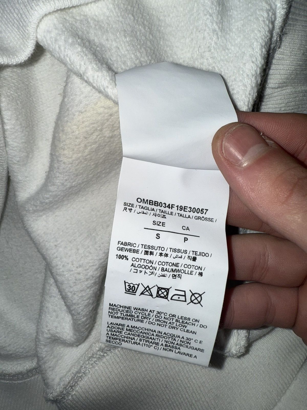 Off-White Size S - Off-White Acrylic Arrows Hoodie - White Size US S / EU 44-46 / 1 - 8 Thumbnail