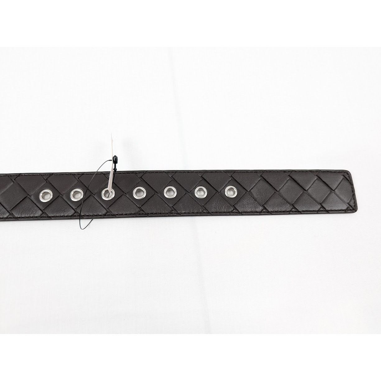 Bottega Veneta o1rshd1 Size: 85 / Intrecciato Nappa Belt in Fondente/Silver Size 32 - 8 Thumbnail