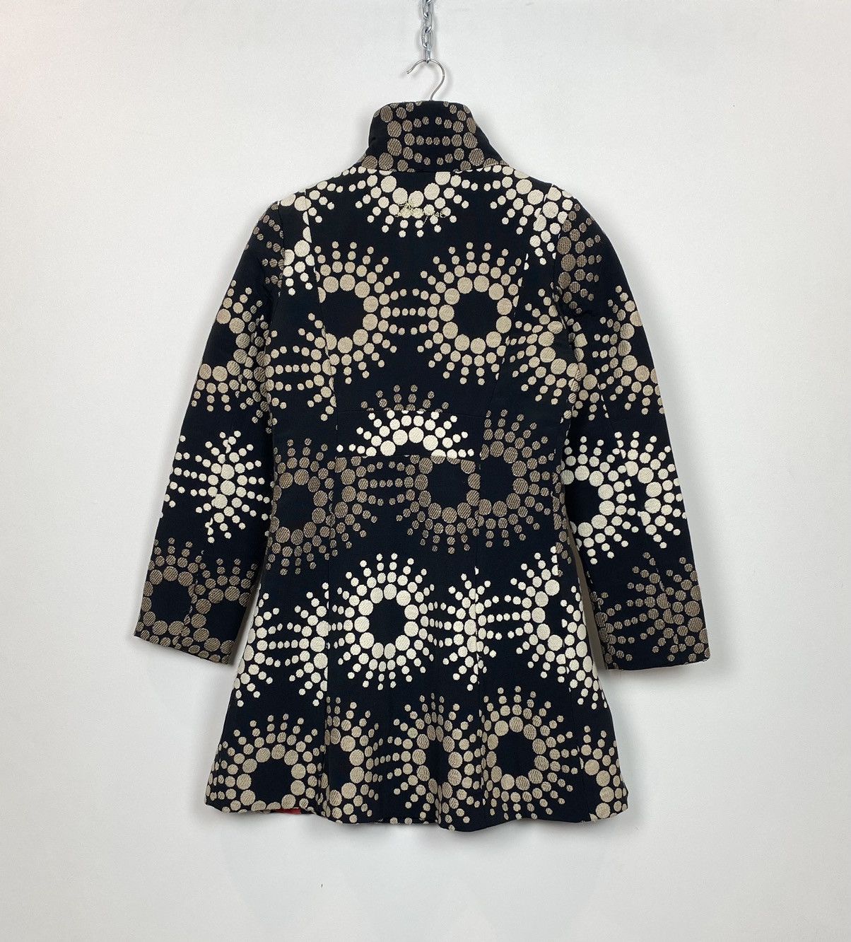 Designer Vintage Desigual Geometric Pattern Mid Coat 90 Floral Jacket Size XS / US 0-2 / IT 36-38 - 15 Thumbnail