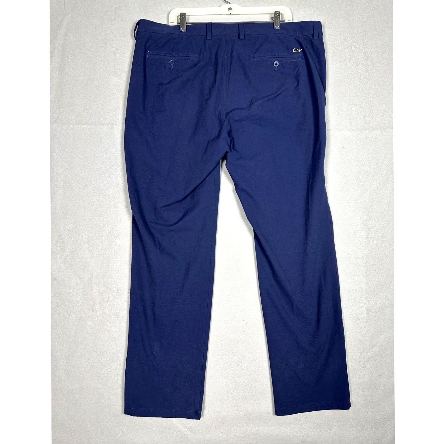 Vineyard Vines Vineyard Vines On-The-Go Performance Pants Men Navy Blue Straight Pockets Moisture Wicking Stretch Casual Golf Travel 42x32 Size US 42 / EU 58 - 2 Thumbnail