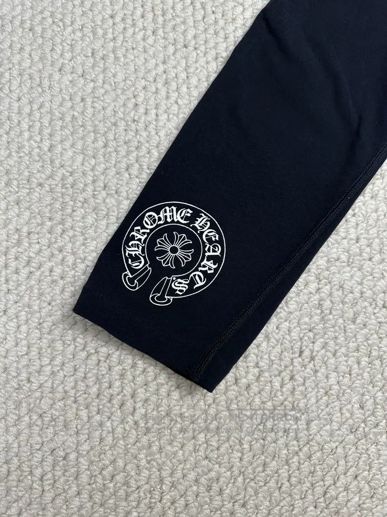Chrome Hearts CHROME HEARTS Size L Black Sanskrit horseshoe leggings legg Size US 32 / EU 48 - 4 Thumbnail