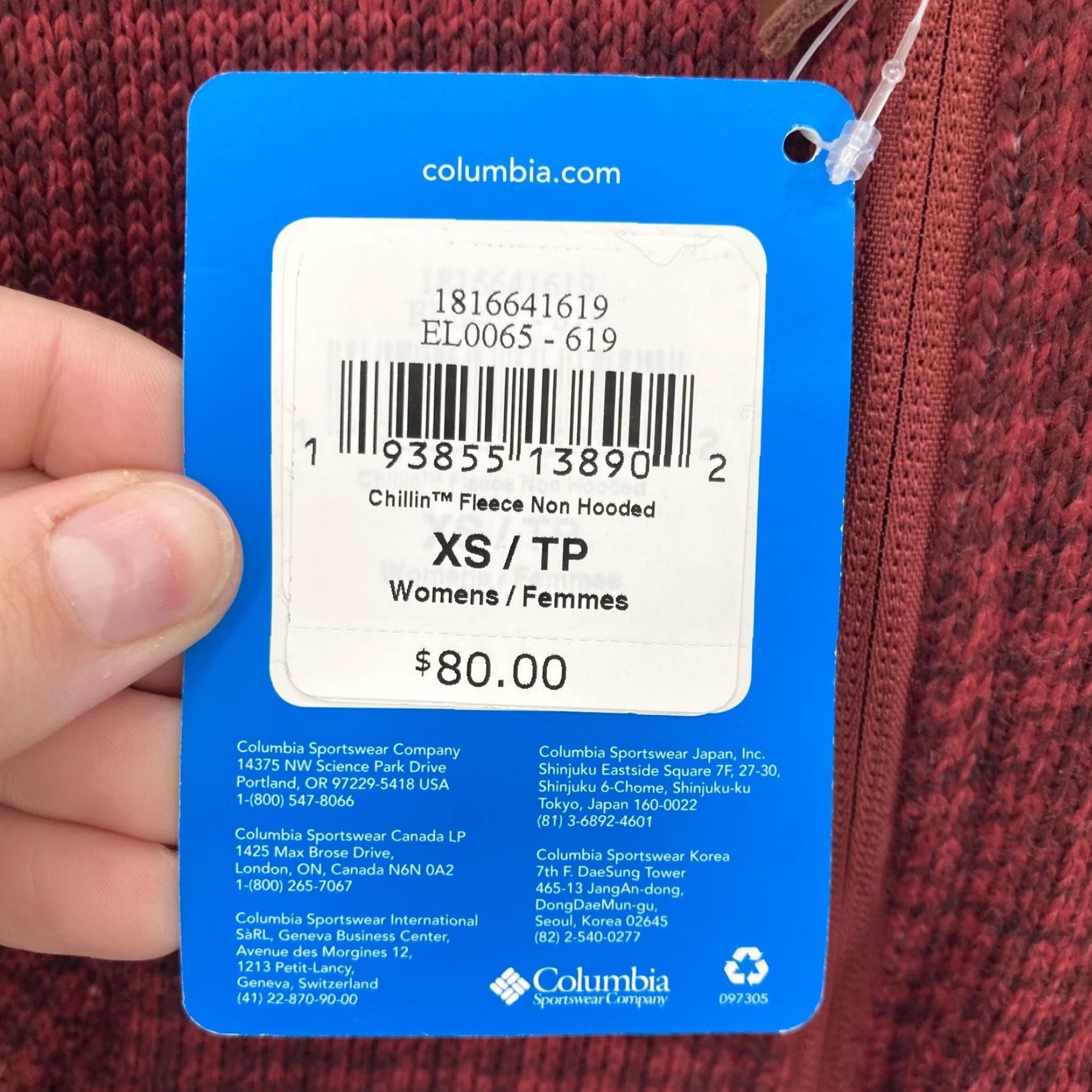 Vintage Columbia Jacket Womens XS Chillin Fleece Full Zip Outdoor Warm Pockets Hiking Red Check zip Jacket Womens XS Outdoor Casual Travel Workwear Size XS / US 0-2 / IT 36-38 - 5 Thumbnail
