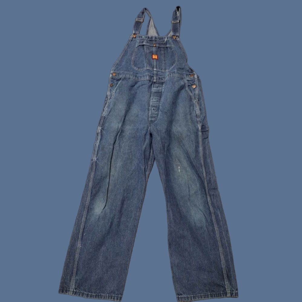 Gloverall VINTAGE Big Ben Bib Overall Men's 40x30 Carpenter Denim Blue 40x30 Logo Distressed Classic Outdoor Work Jeans Size US 40 / EU 56 - 1 Thumbnail