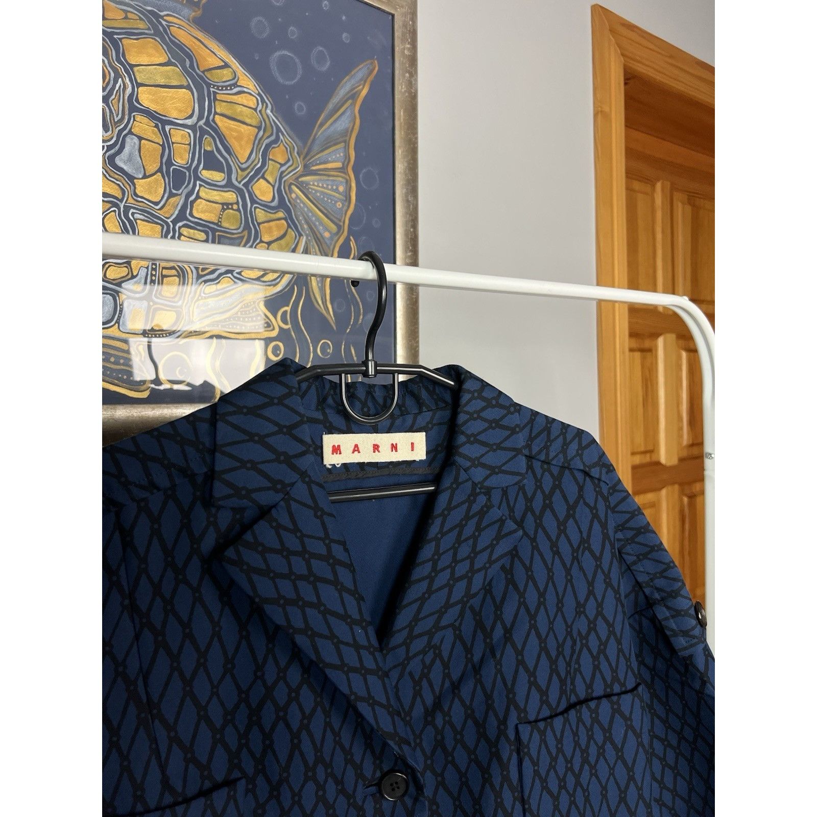 Marni MINT! Marni Blue Women`s Shortsleeve Coatigan Coat Size 42 Size M / US 6-8 / IT 42-44 - 8 Thumbnail