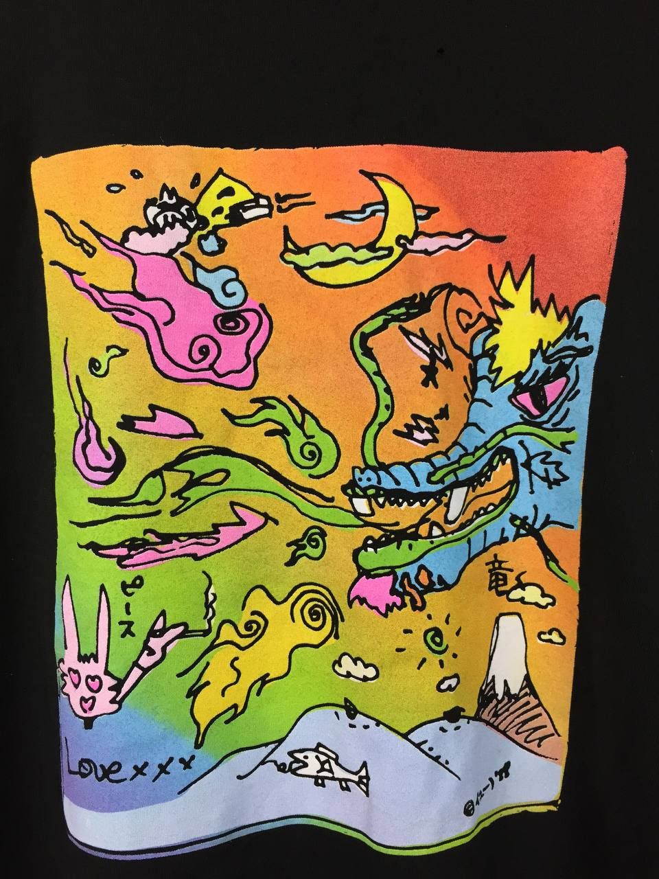Japanese Brand Love & Peace Kiyoshiro Imawano Doodle Art Long Sleeve Tee Size US M / EU 48-50 / 2 - 4 Thumbnail