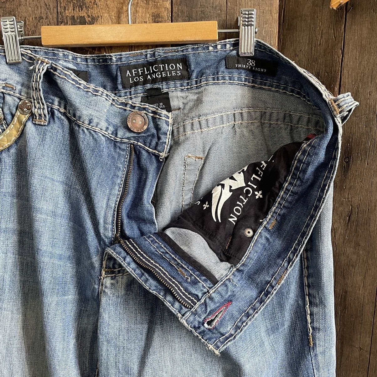 Affliction × Vintage Vintage Affliction Denim Jeans Size US 38 / EU 54 - 4 Thumbnail