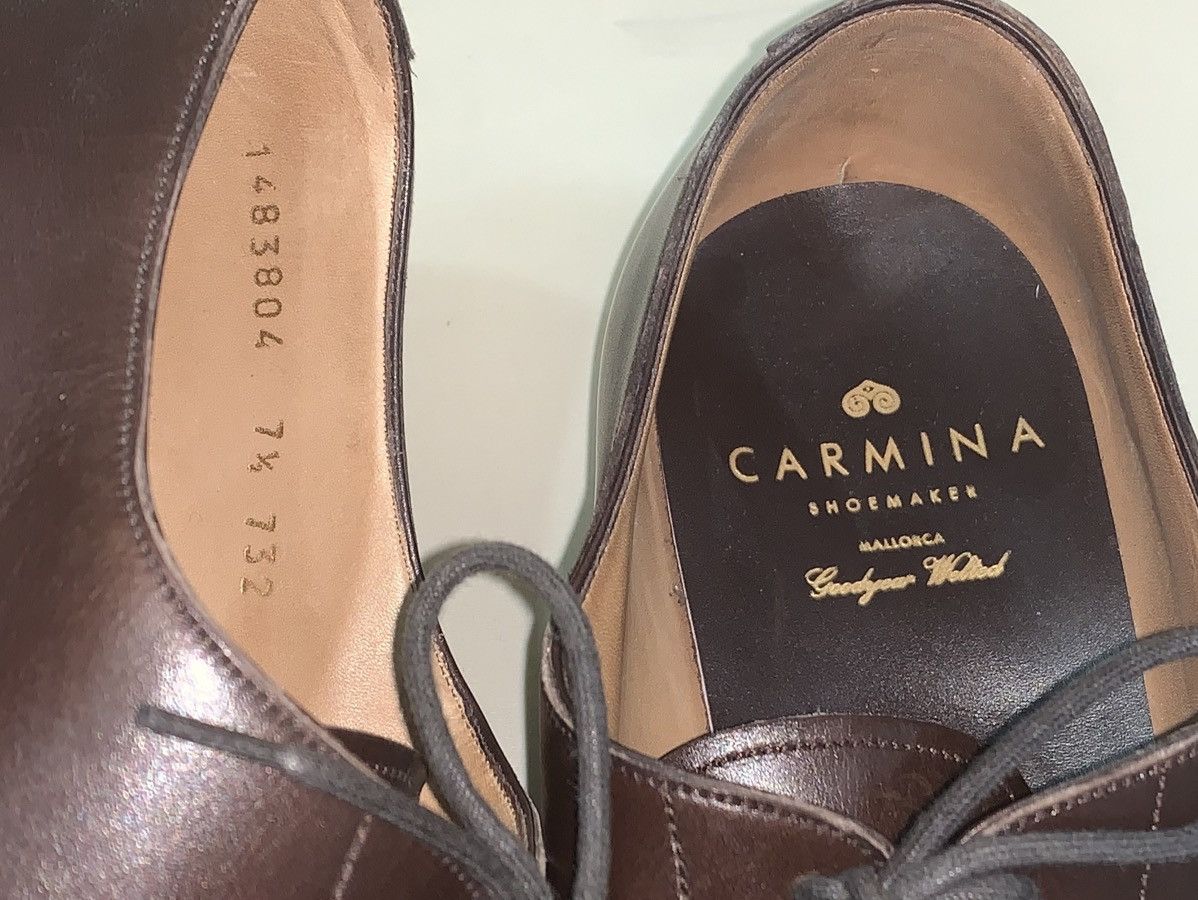 Carmina CARMINA SHOEMAKER OXFORD CAPTOE IN DARK BROWN LACE-UP SHOES Size US 8.5 / EU 41-42 - 8 Thumbnail