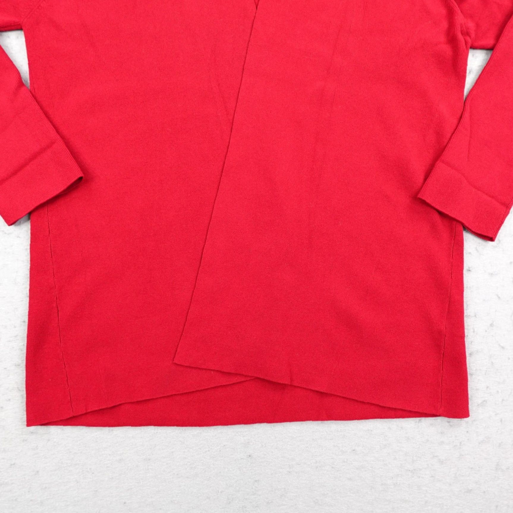 Eileen Fisher Eileen Fisher Sweater Cardigan Open Front Knit Top Long Sleeve Womens Medium Red Size M / US 6-8 / IT 42-44 - 3 Thumbnail