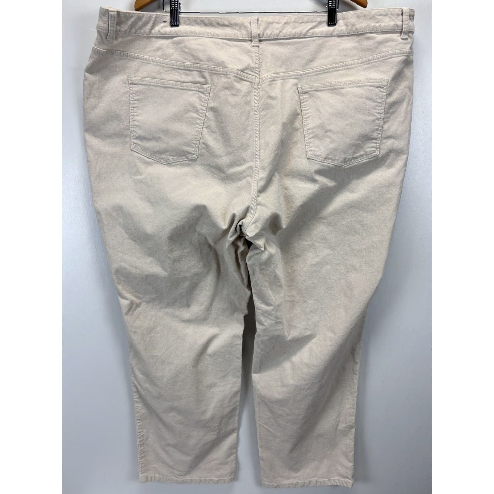 Talbots Talbots Corduroy Pants - 5 Pocket, Plus Size 26W Ivory, High Rise, Straight Leg, Cotton Blend, Women's Pants Size 26" / US 2 / IT 38 - 3 Thumbnail