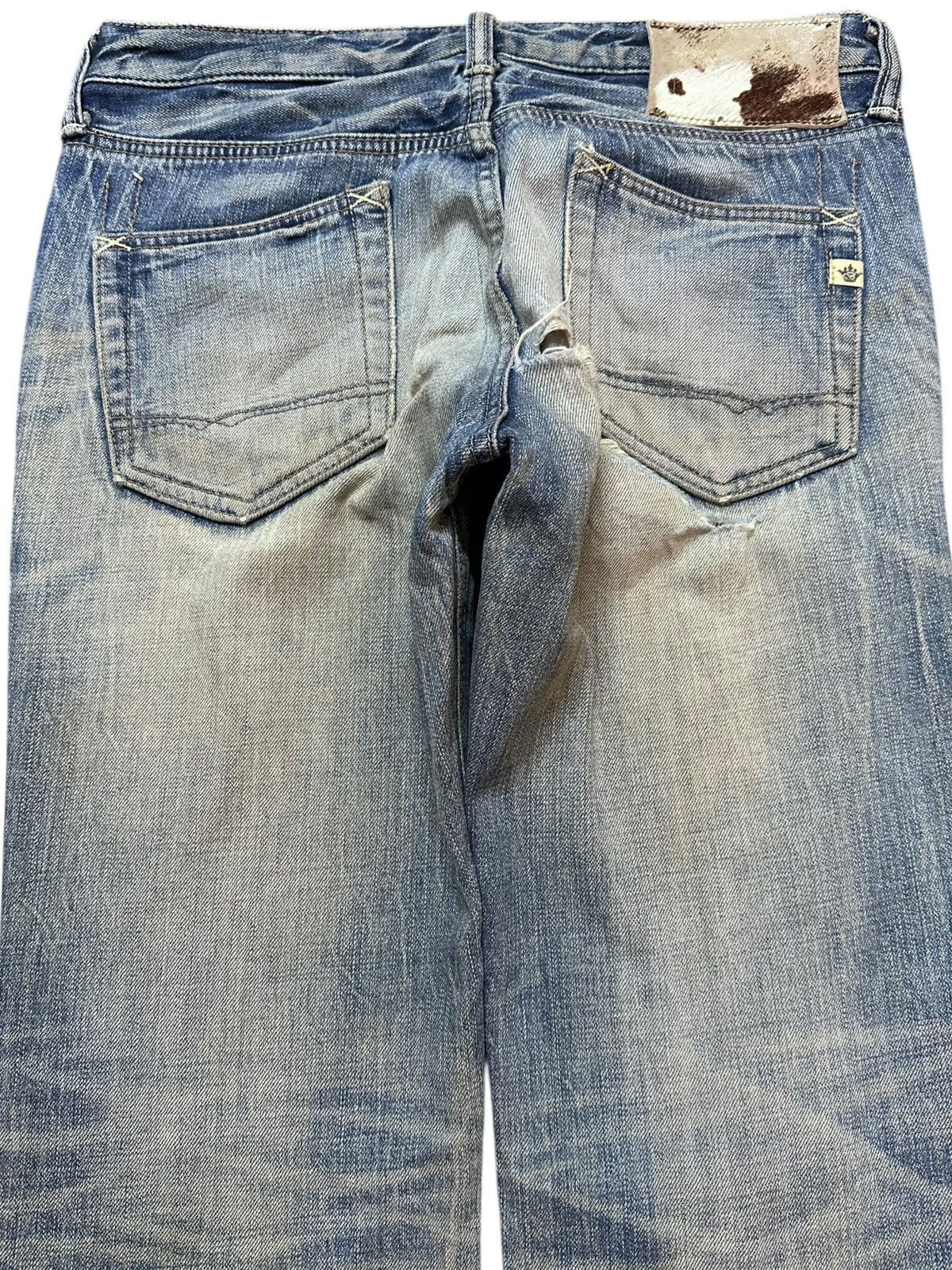 Japanese Brand Vintage Brappers Mudwash Ripped Distressed Denim Size US 31 - 6 Thumbnail