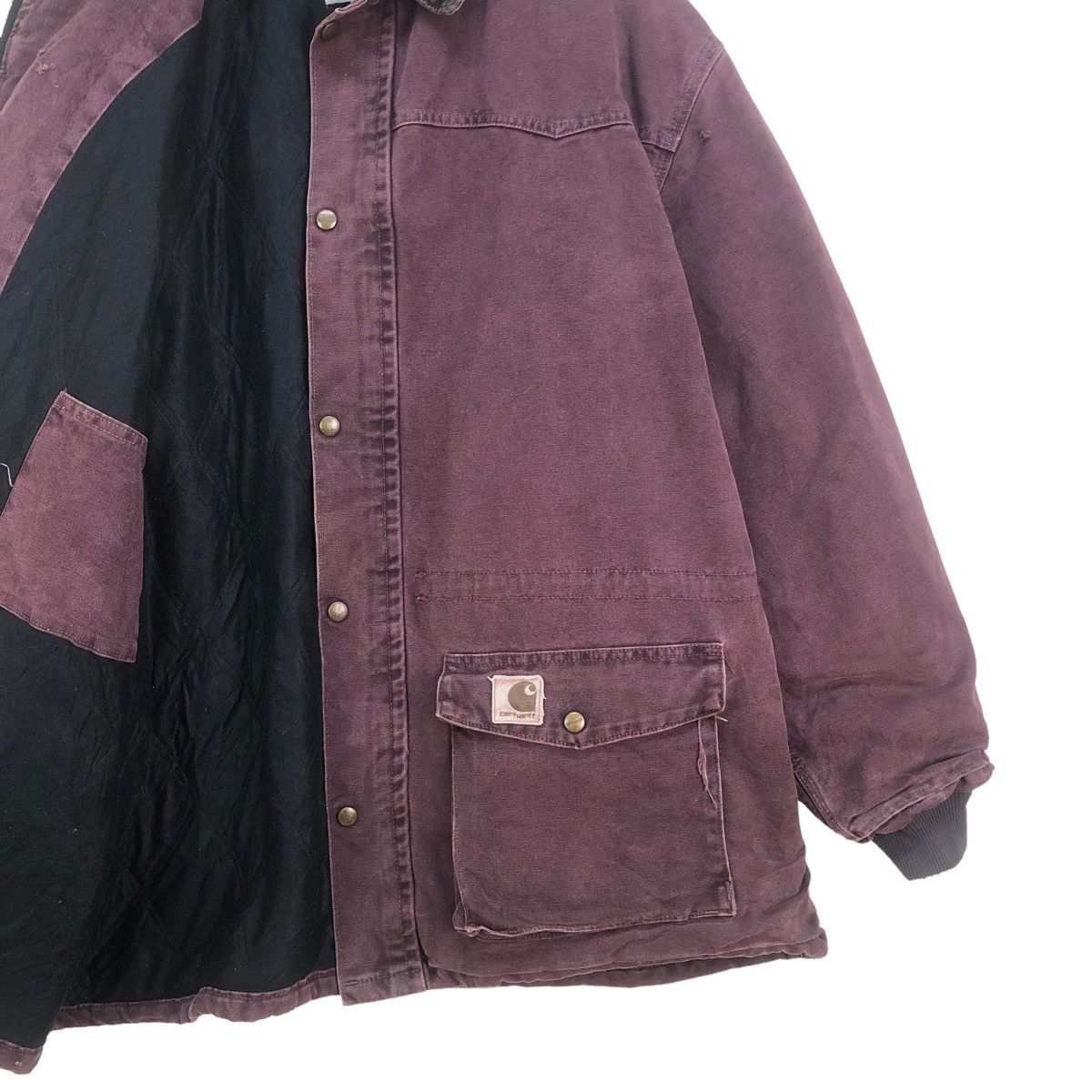 Carhartt 🔥Vintage Carhartt Dark Plum Oversized Jacket Size US XL / EU 56 / 4 - 7 Thumbnail