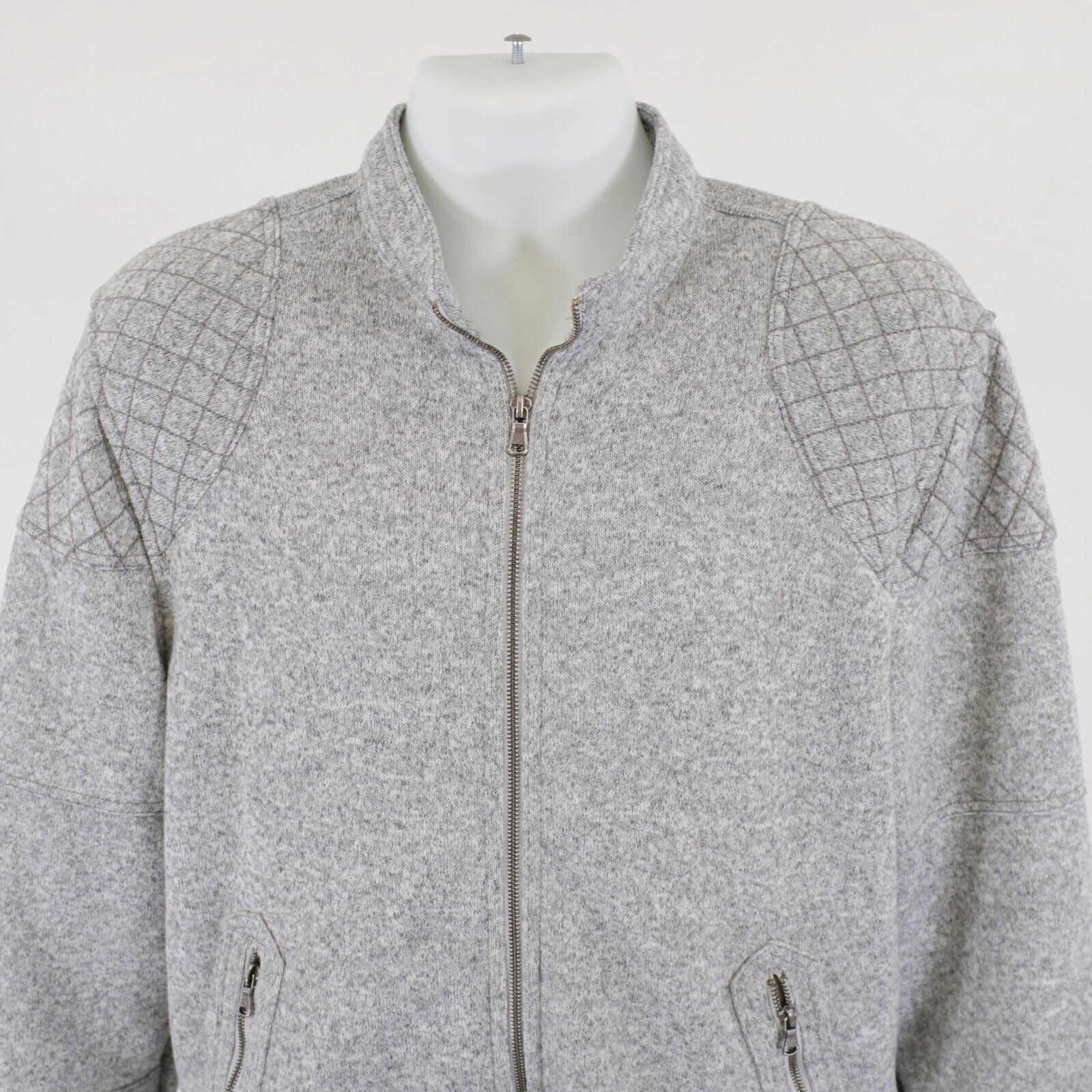 Rock & Republic Rock & Republic Gray Full Zip Sweater Jacket XL Cotton Desig Size US XL / EU 56 / 4 - 1 Thumbnail