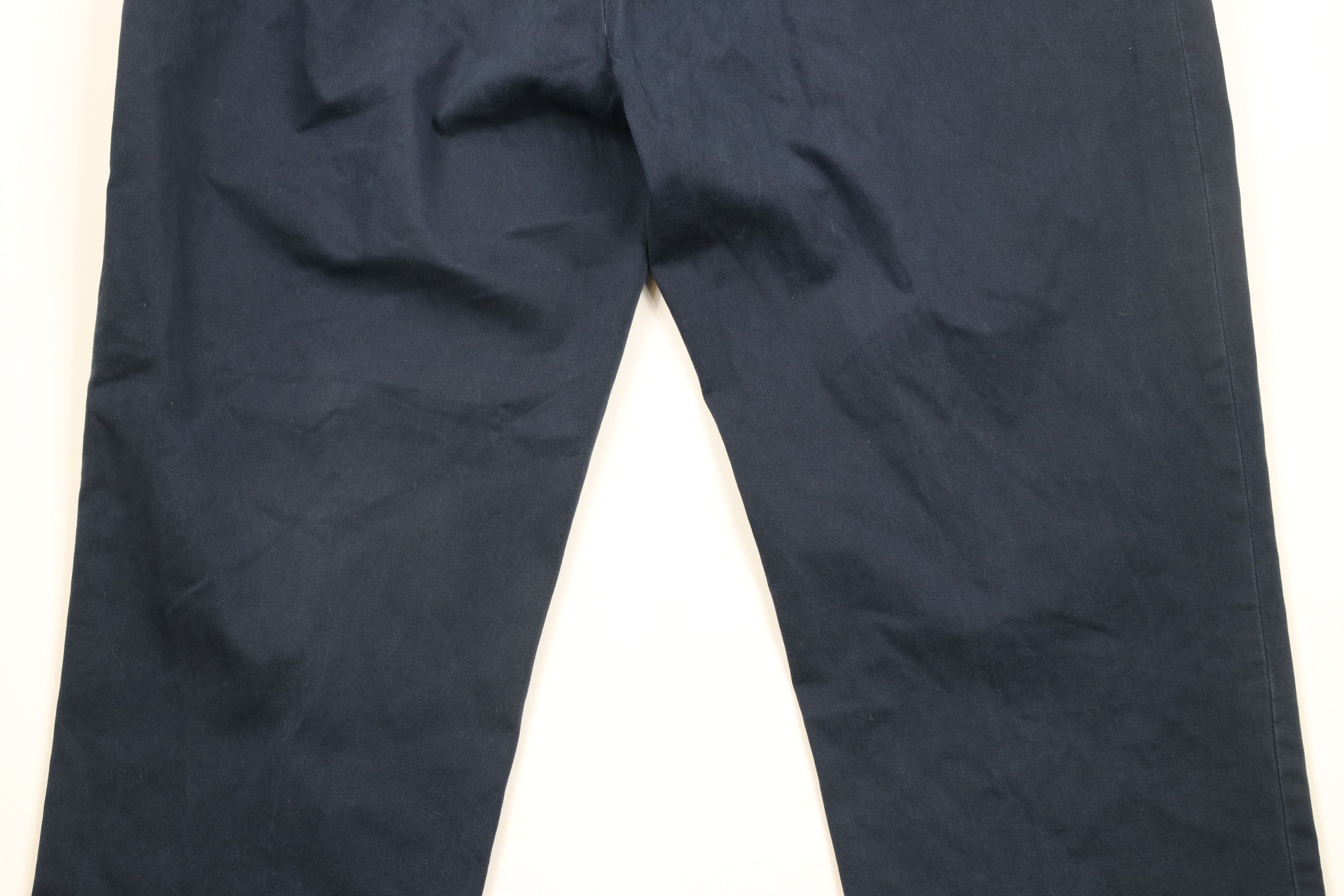 Ralph Lauren × Vintage Vintage 90s Ralph Lauren Wide Leg Chino Pants Navy Blue Size US 38 / EU 54 - 12 Thumbnail