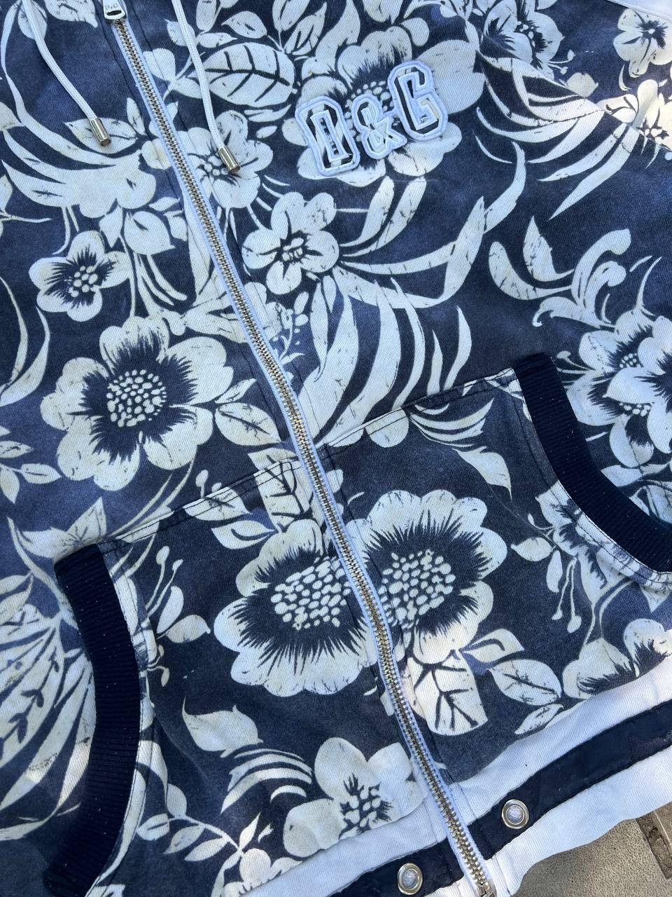 Dolce & Gabbana Vintage Dolce Gabbana Floral Zip Hoodie Avant garde Size US XL / EU 56 / 4 - 3 Thumbnail