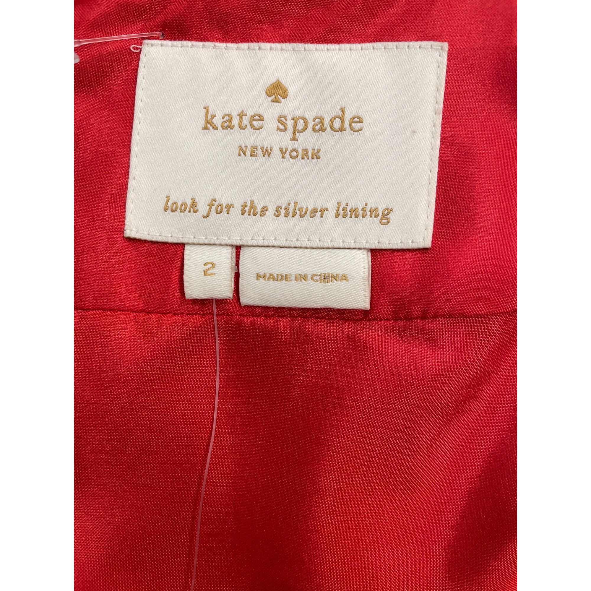 Kate Spade Kate Spade Red Dress with Cream Trip at top and bottom Size Size XS / US 0-2 / IT 36-38 - 3 Thumbnail