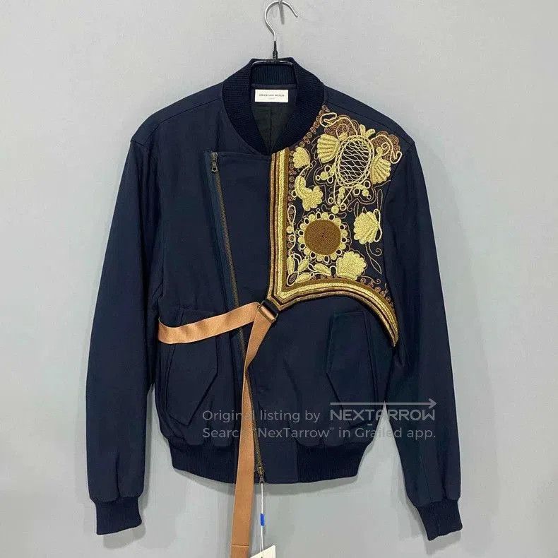 Dries Van Noten Dries Van Noten 15SS Navy Embroidered Harness