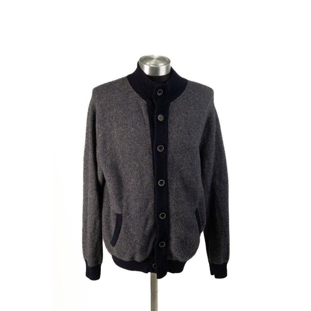 Other Emozioni Uomo Cardigan Sweater Men's Size XL Gray Wool Blen Size US XL / EU 56 / 4 - 2 Thumbnail