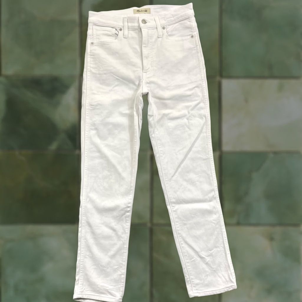 Madewell Madewell Jeans Women's 28x26 Stovepipe White High Waisted Stretch 5-Pocket Denim Size 27" / US 4 / IT 40 - 1 Thumbnail