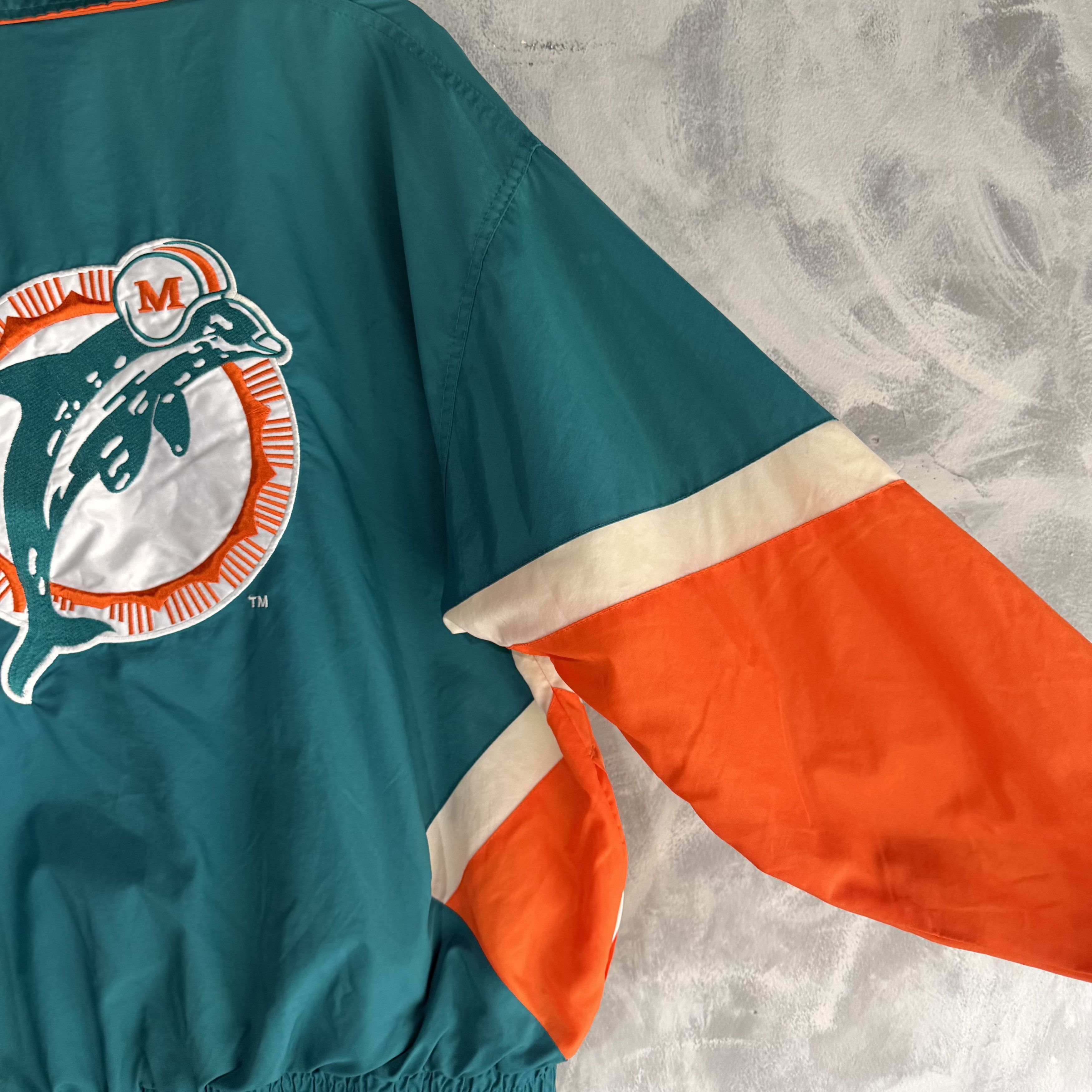 Logo 7 Vtg Miami Dolphins Windbreaker Jacket Logo 7 Mens Large Size US L / EU 52-54 / 3 - 9 Thumbnail