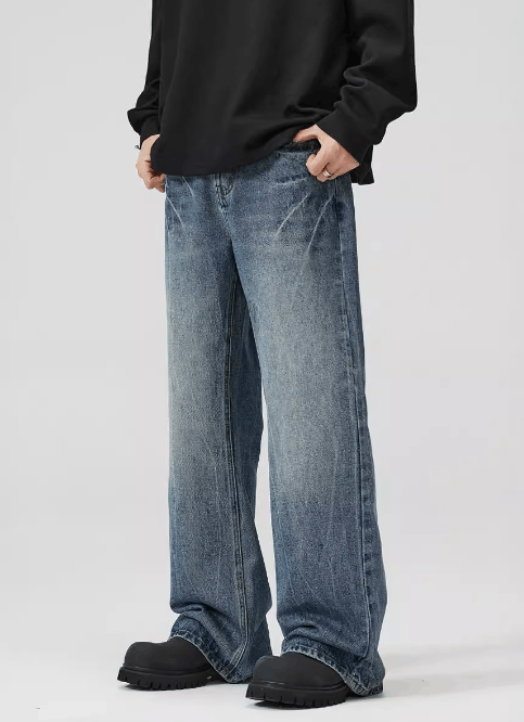 Japanese Brand × Jean Lightning pattern washed flared baggy jeans Size US 32 / EU 48 - 5 Thumbnail