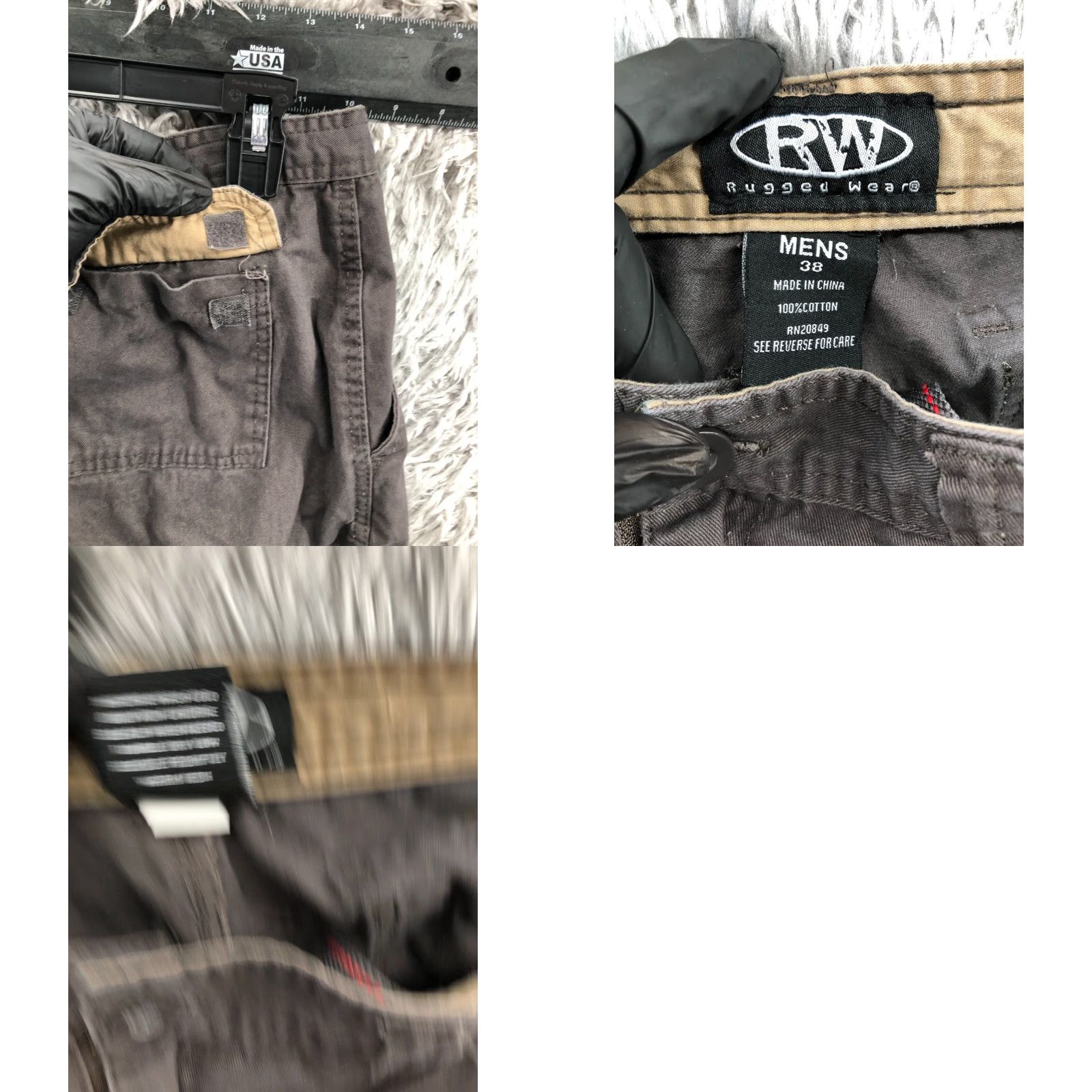 Vintage Rugged Wear Cargo Shorts Mens Size 38 Mid Rise Medium Gray Beige Shorts Cargo Size US 38 / EU 54 - 8 Thumbnail