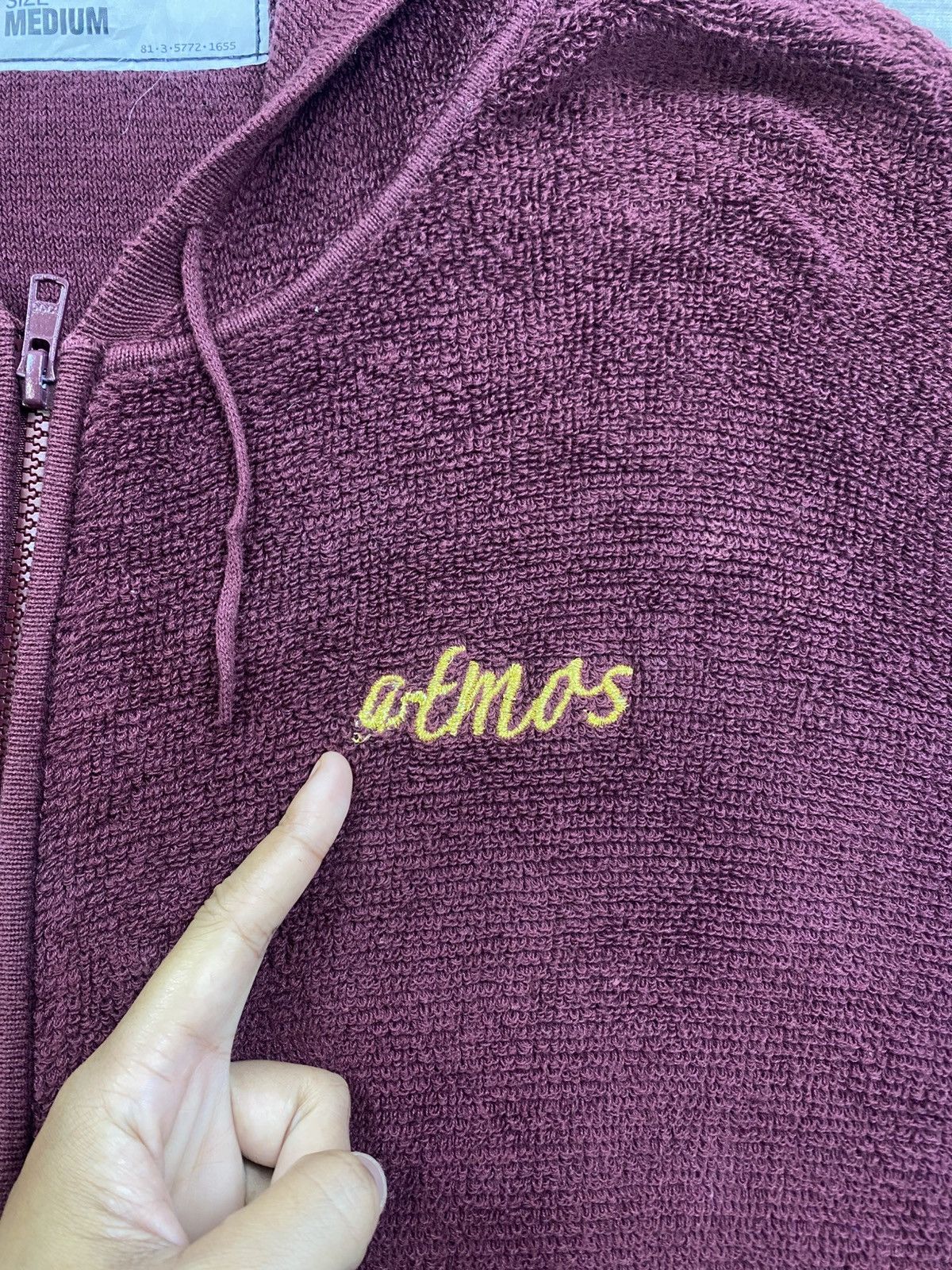 atmos Vintage Atmos Embroidery Logo Two Tone Colour Zipper Hoodie Size US M / EU 48-50 / 2 - 8 Thumbnail