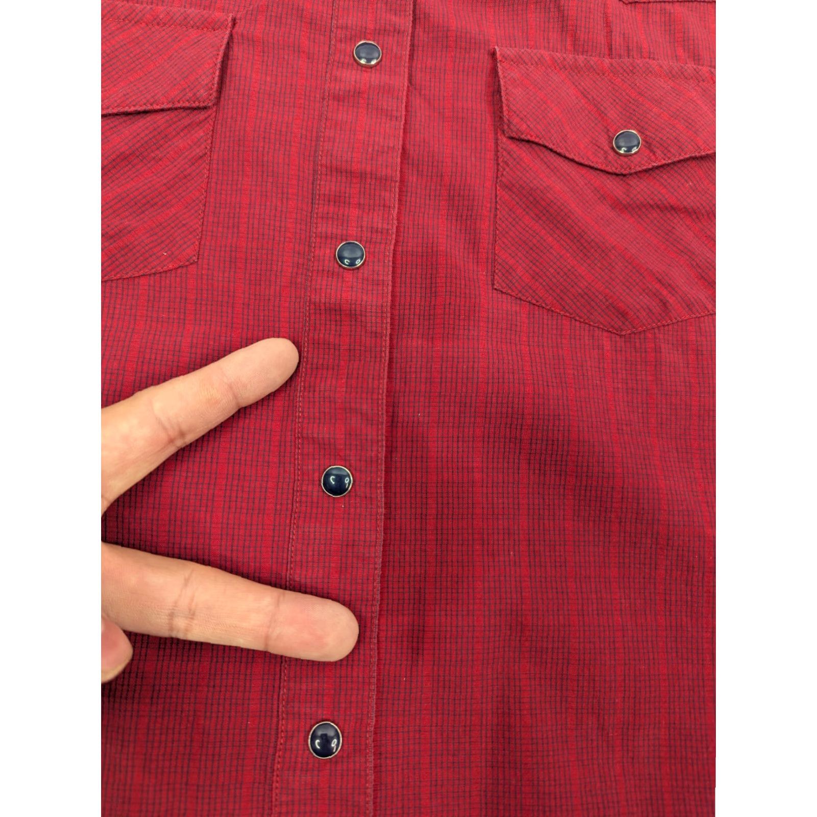 Vintage VINTAGE Rockies Shirt XL Red Plaid Pearl Snap Long Sleeve Cotton Western 90s Womens Size XL / US 12-14 / IT 48-50 - 2 Thumbnail